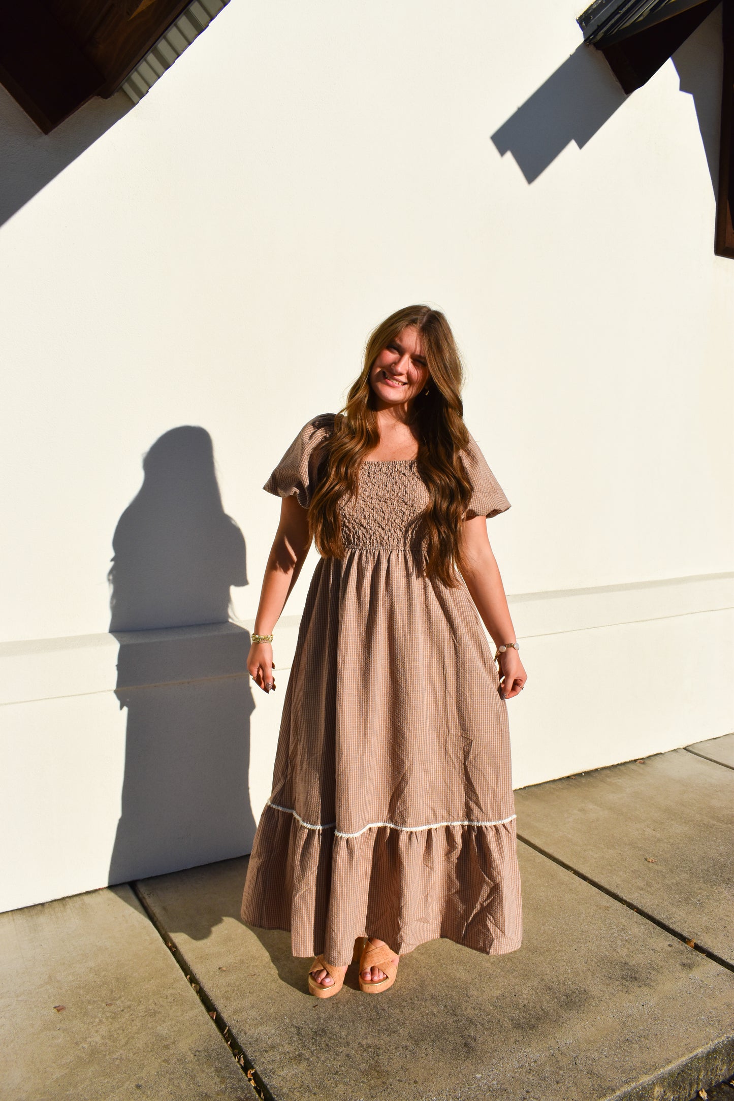 Amber Smocked Bubble Maxi Dress