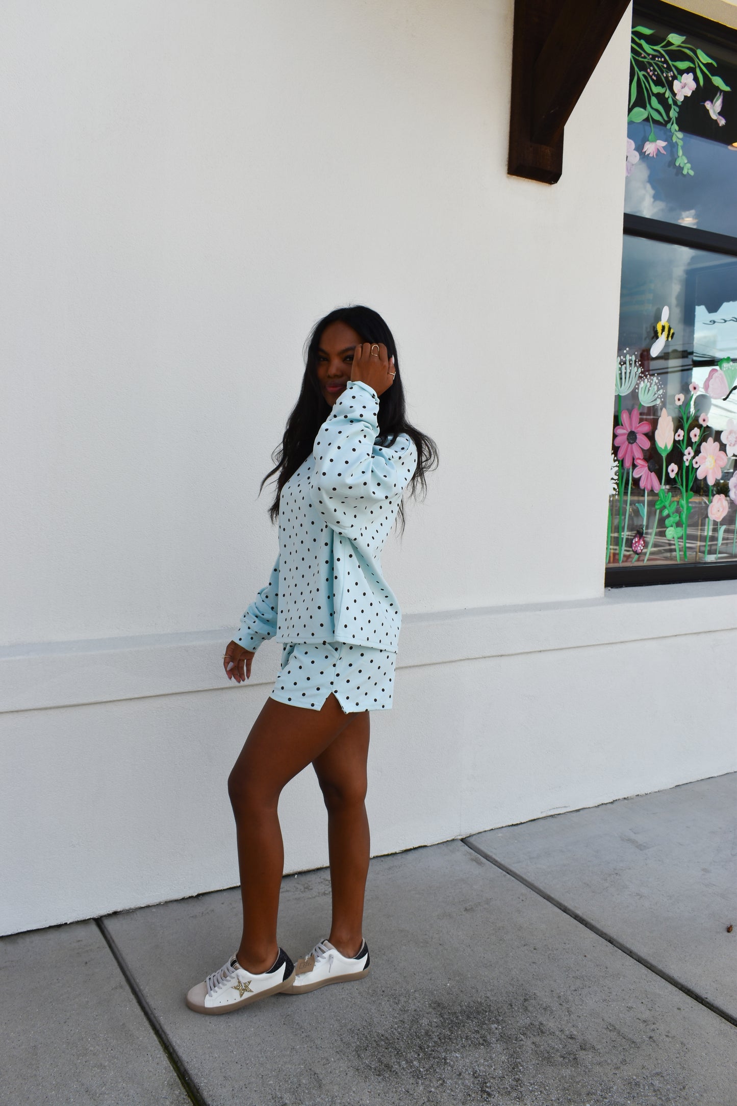 Blue Polka Dot Shorts