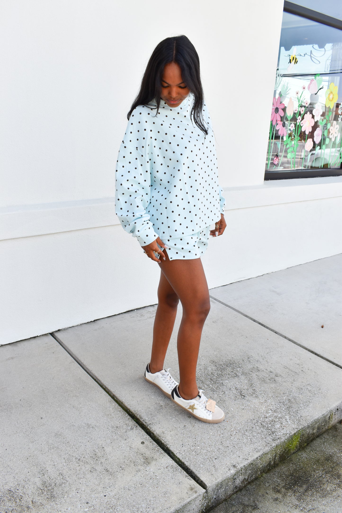 Blue Polka Dot Shorts