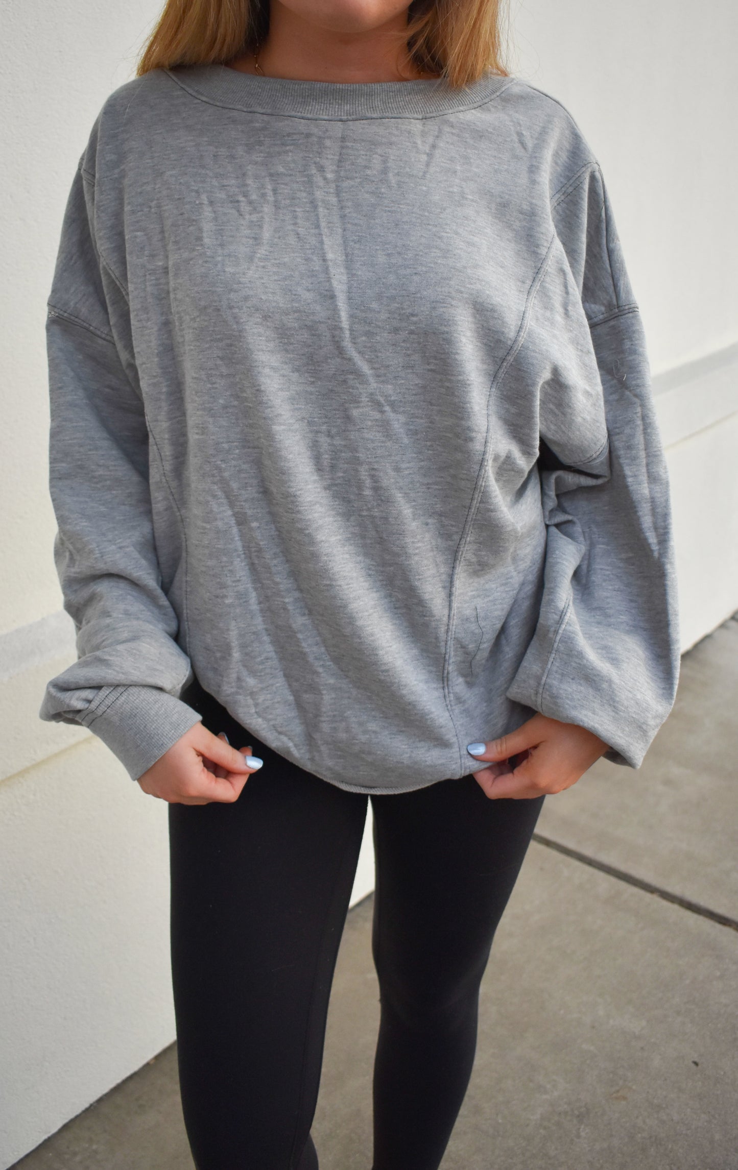 Reversible Twist-Front Terry Sweatshirt