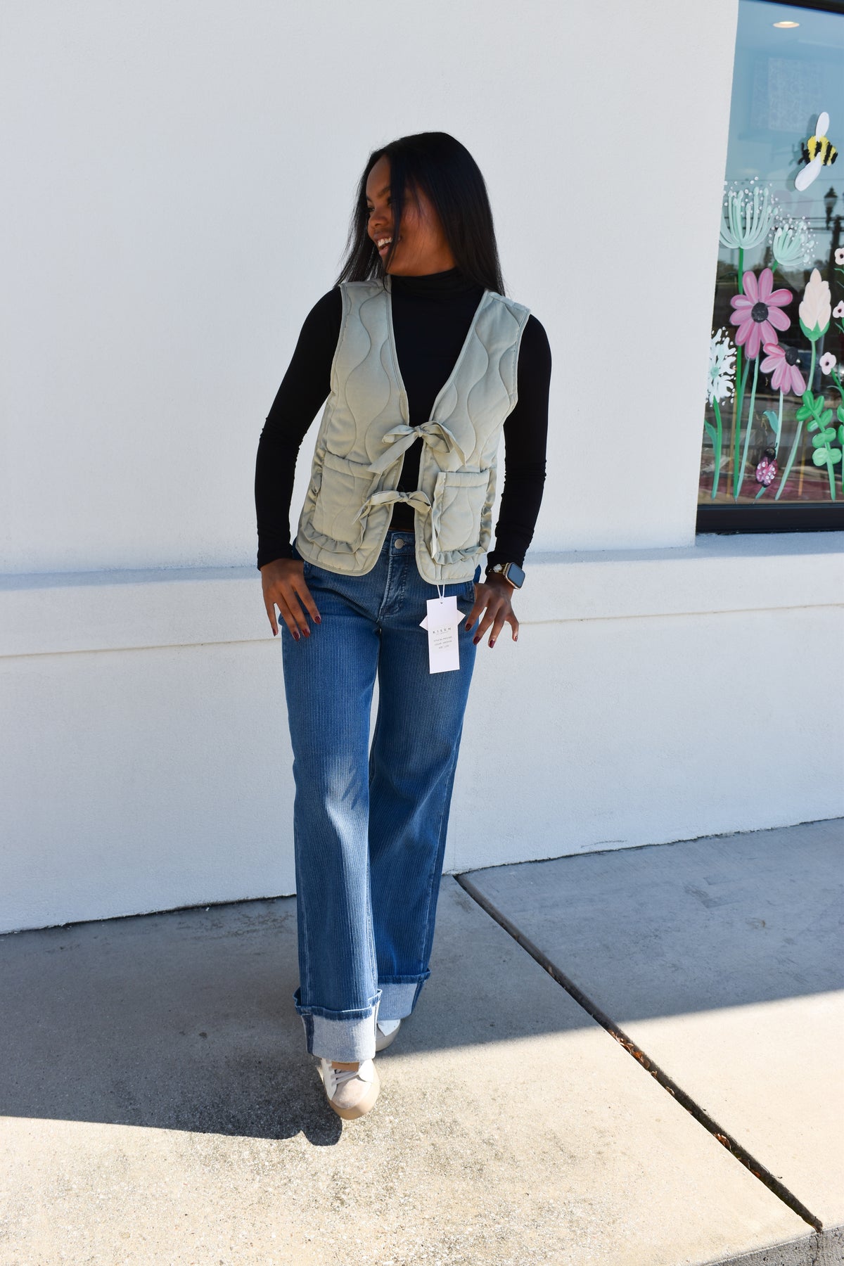 Green Bow Vest