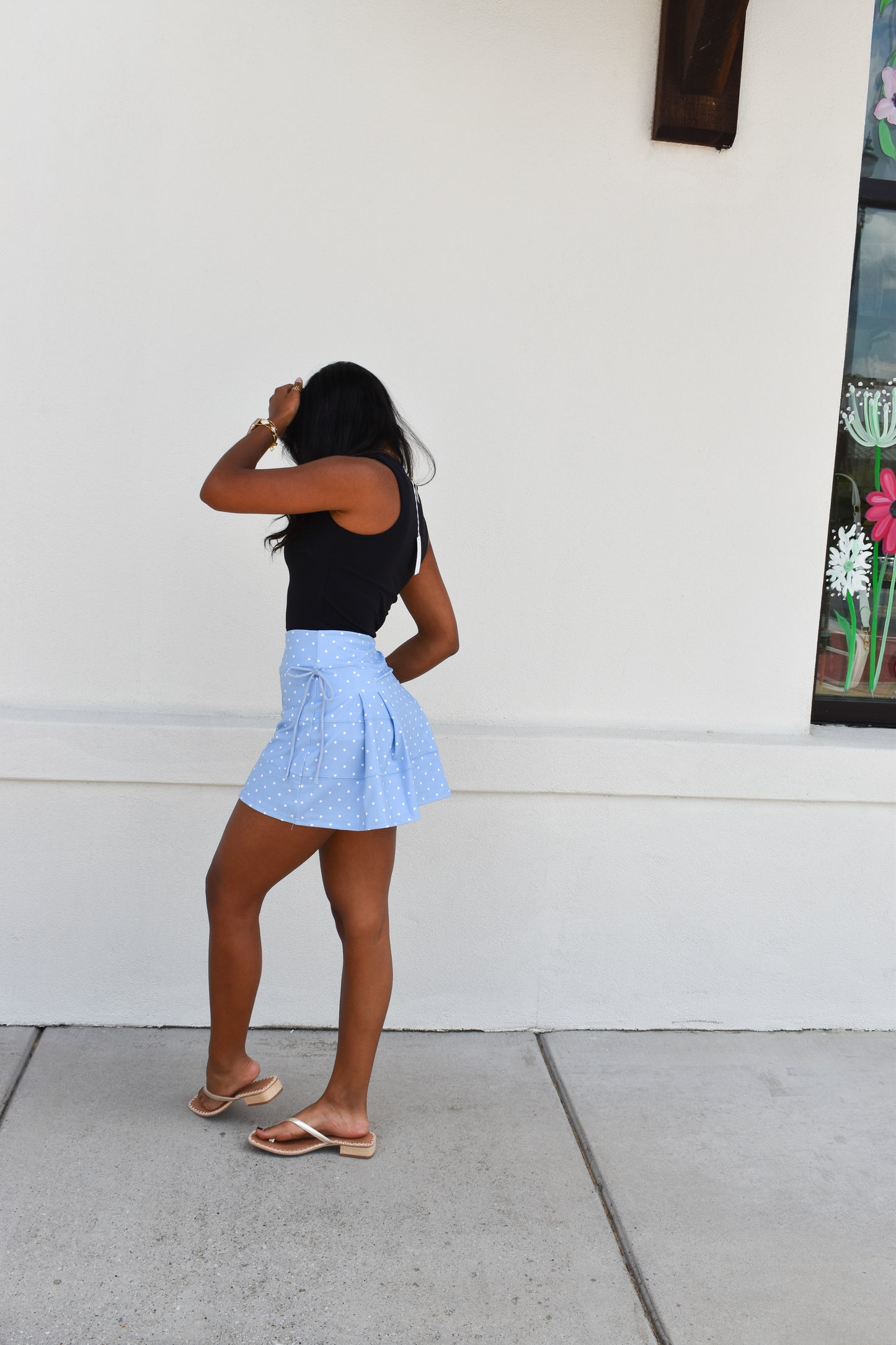 Polka Dot Skirt W/ Bow Ties