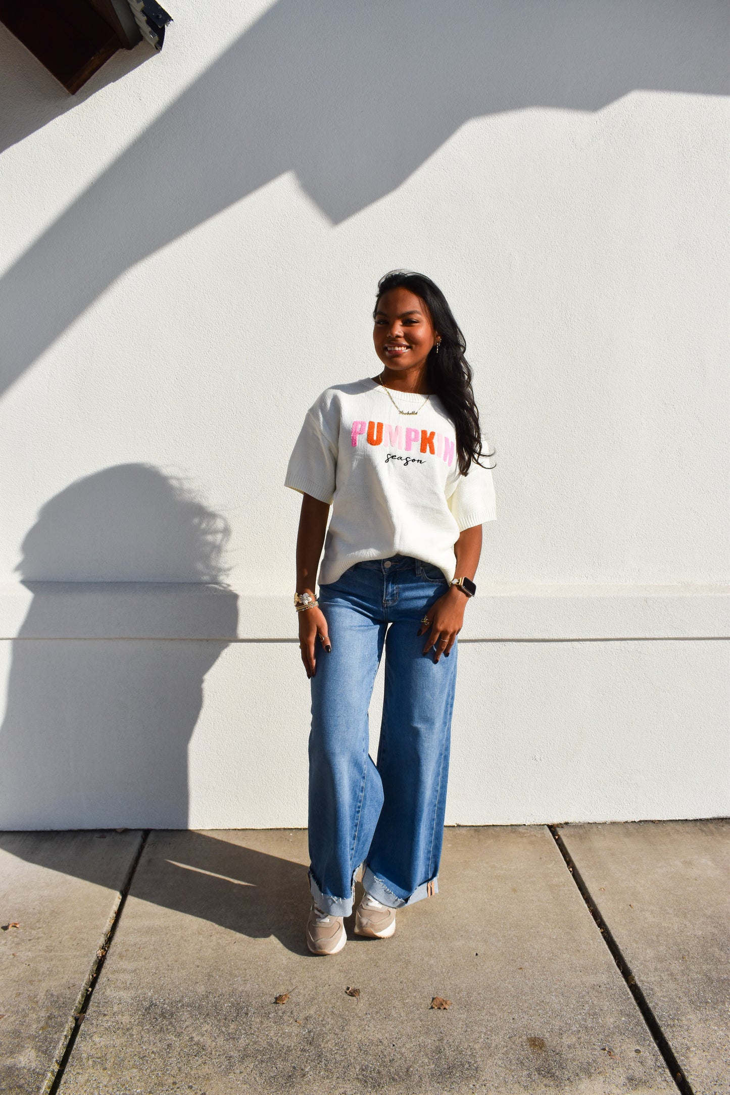 Risen Low Rise Ankle Wide Cuffed Jeans