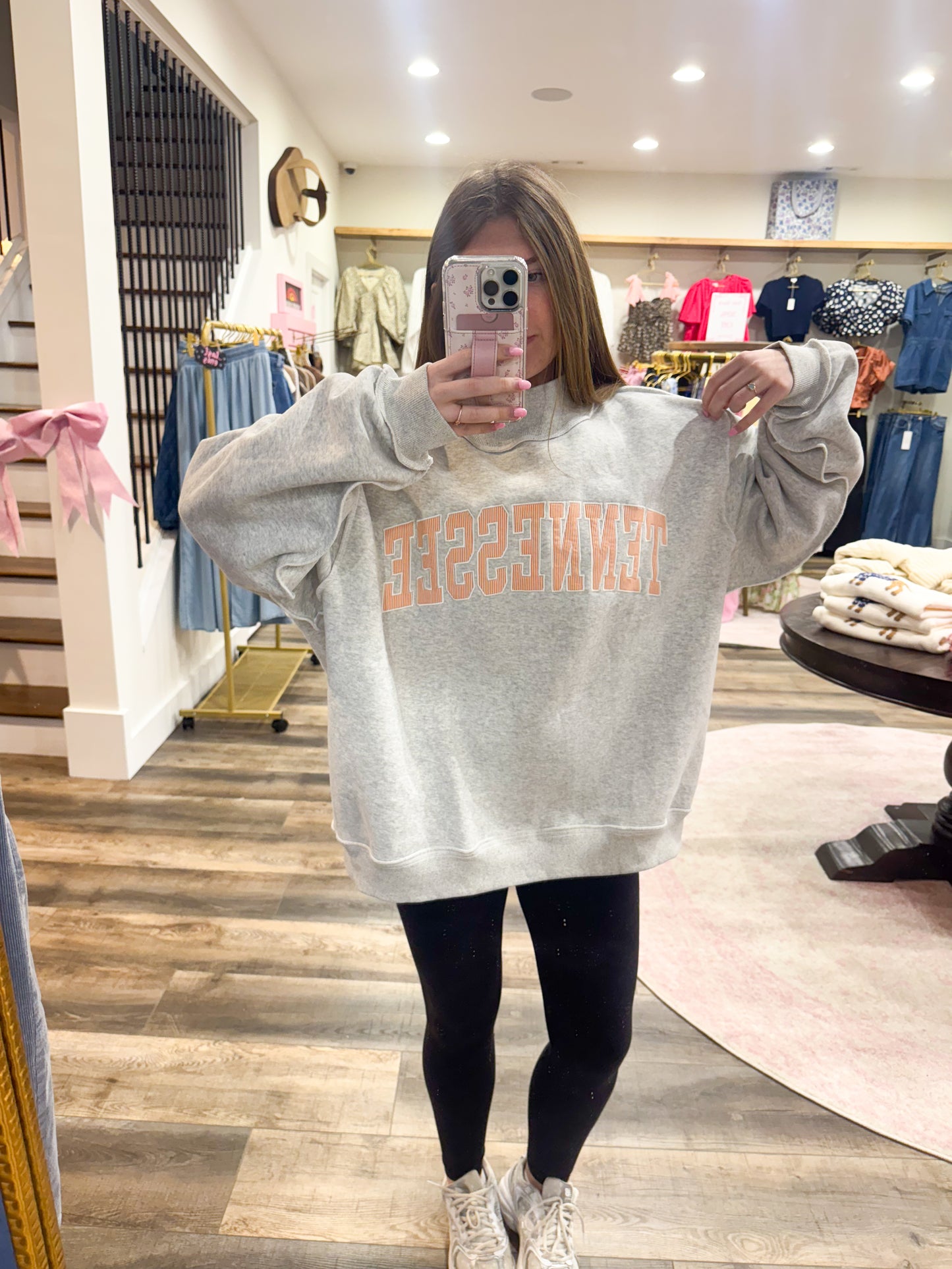 Tennessee Stripe Embroidered MockNeck
