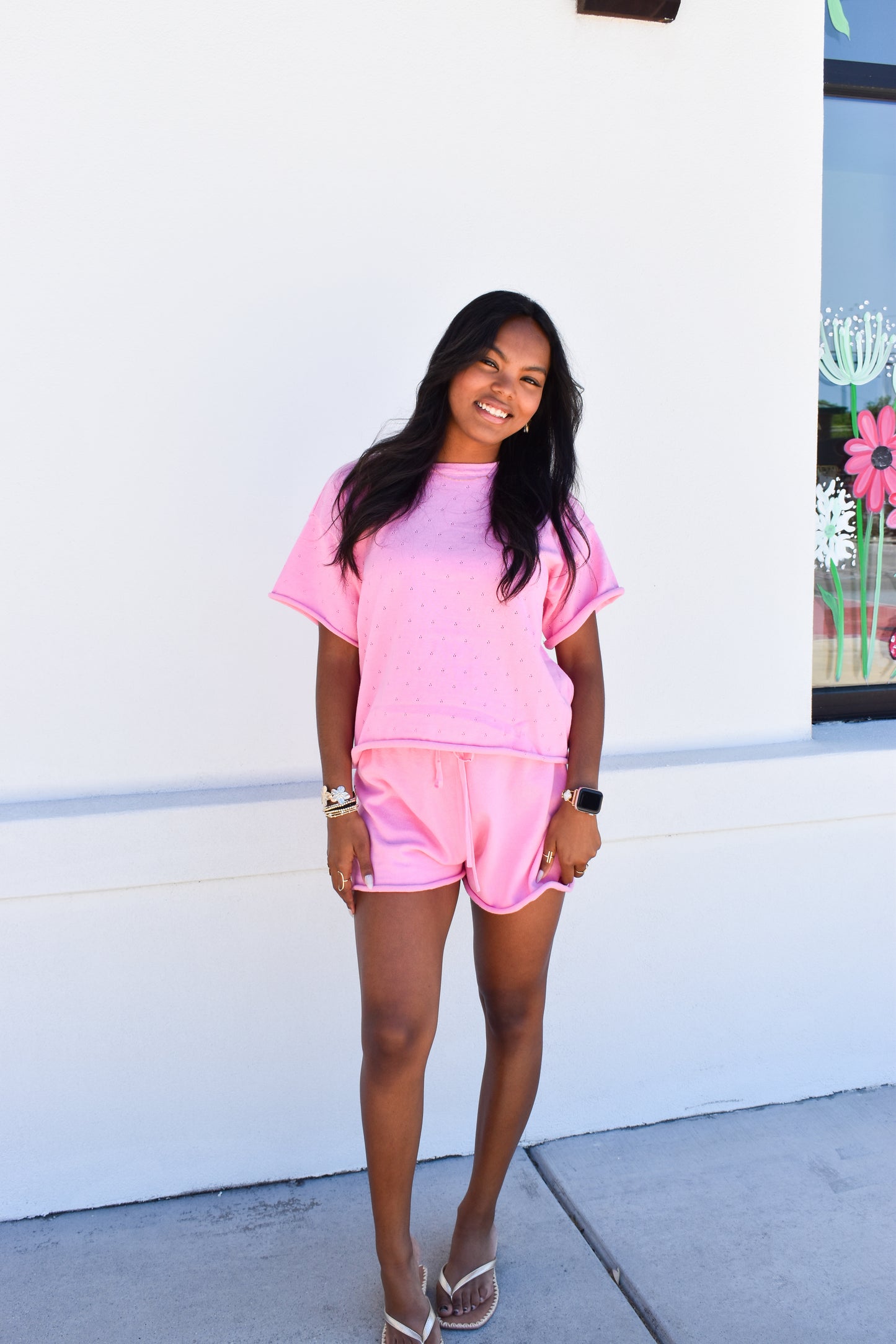 Pink Pointelle Set