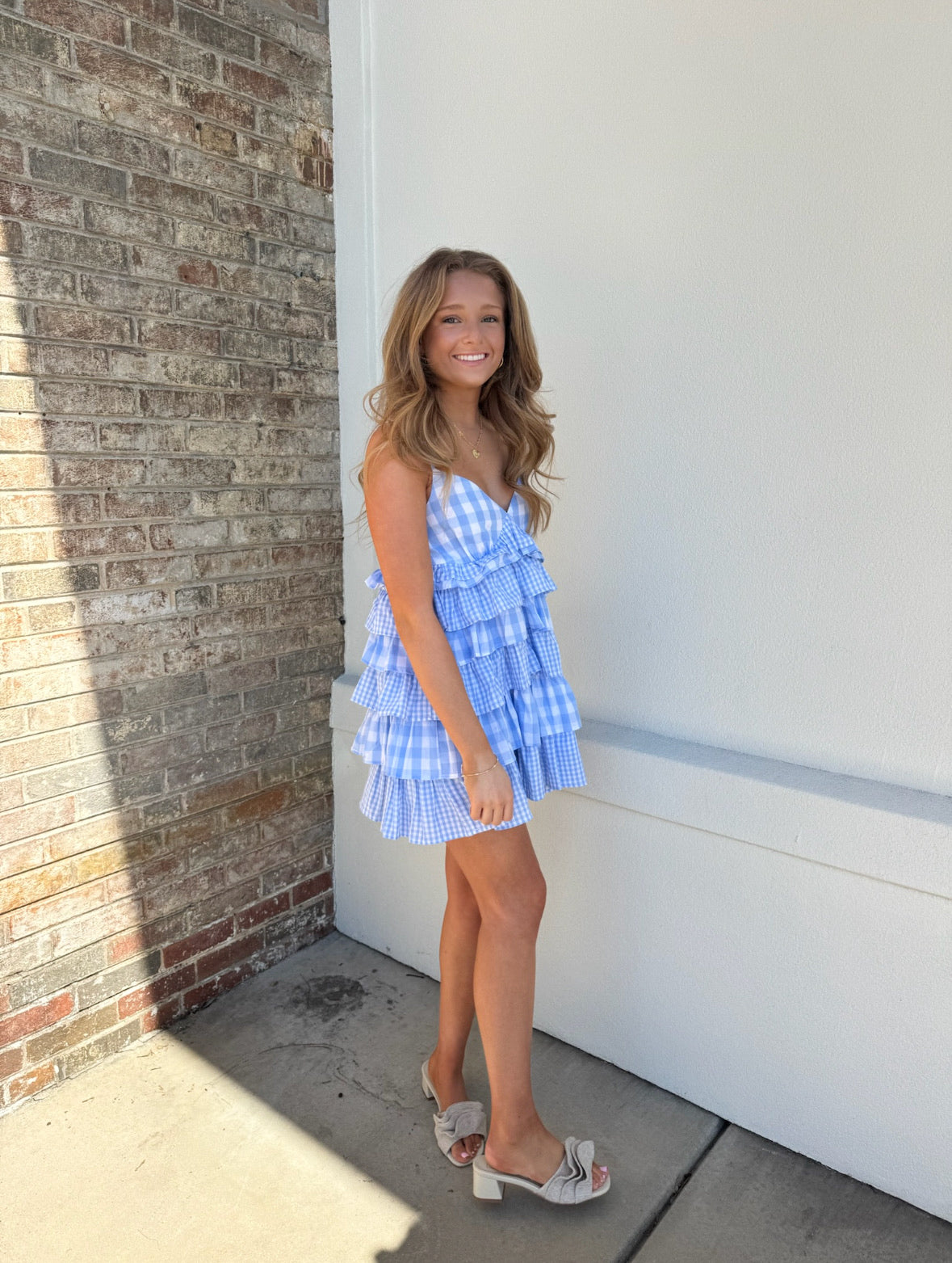 Gingham Ruffle Dress