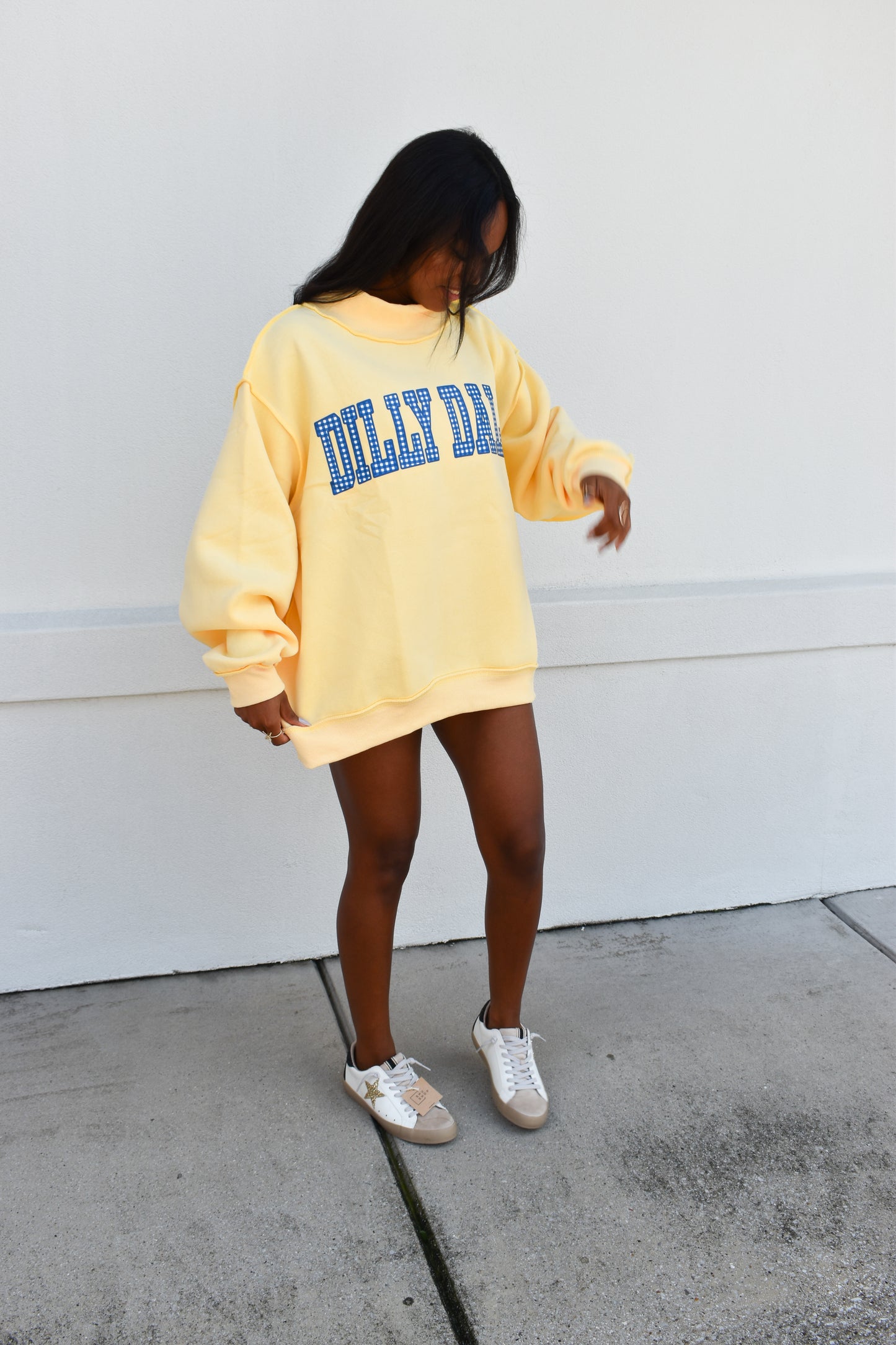 'DILLY DALLY & LOLLY GAG' Reversible Mockneck