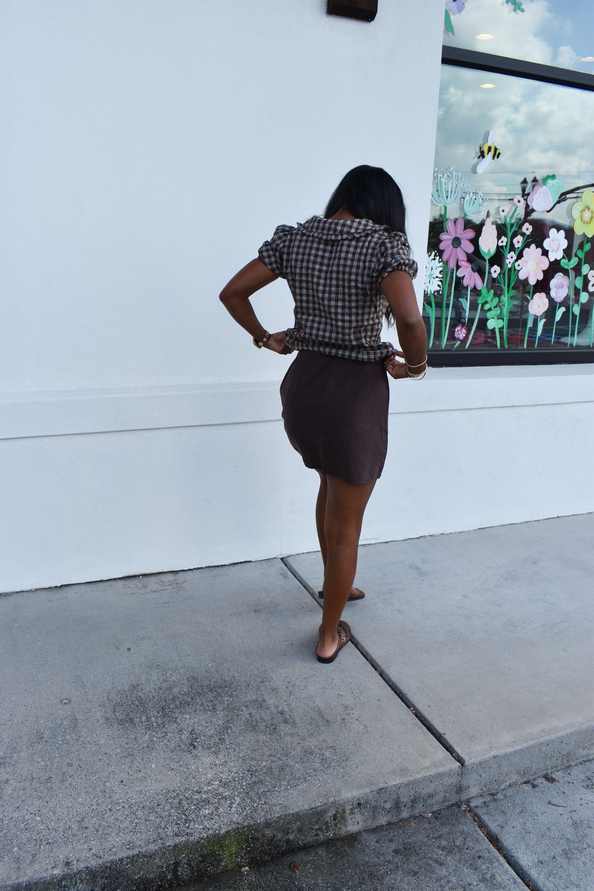 Tailored High-Rise A-Line Mini Skort