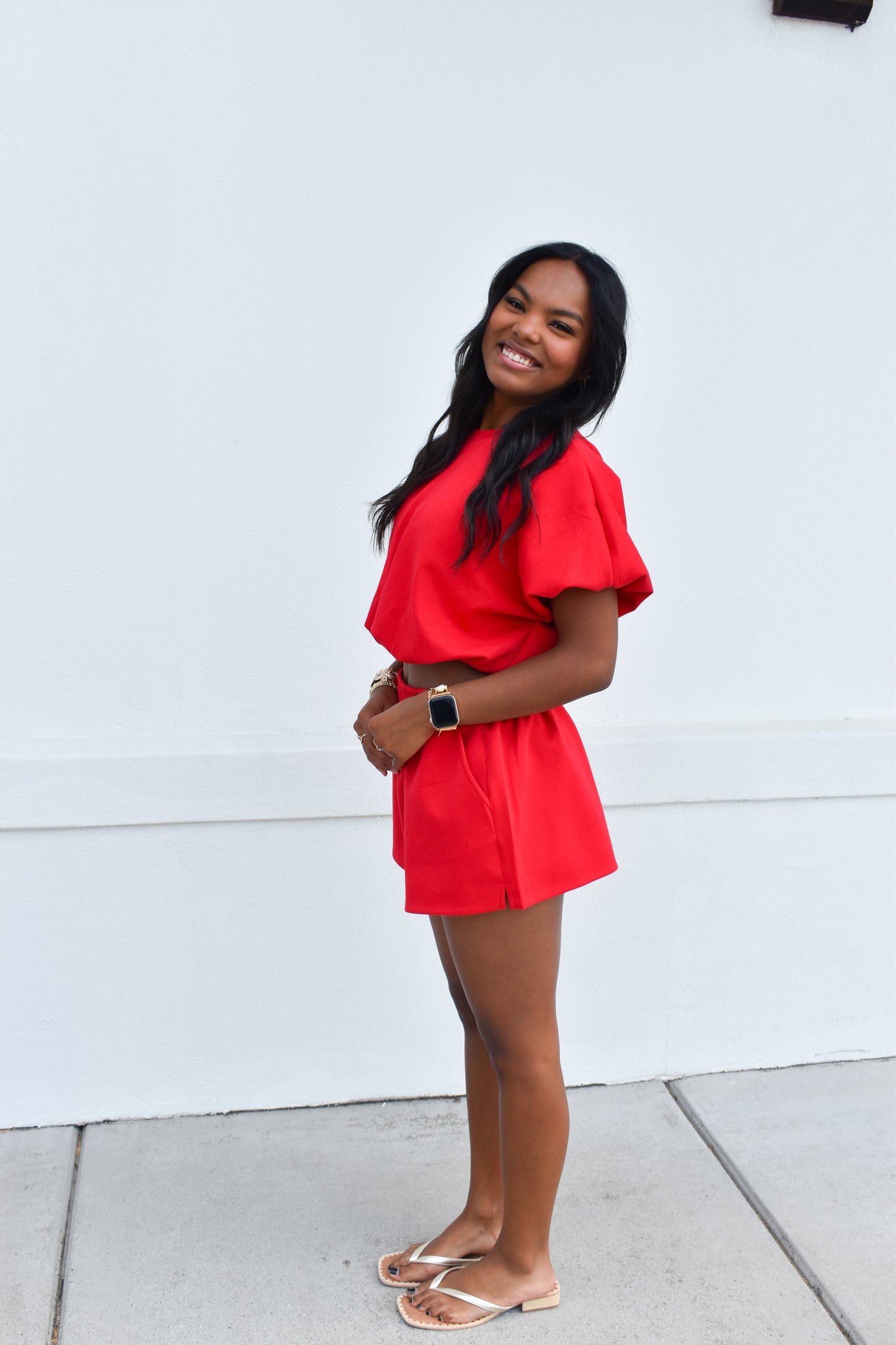 Scuba Bubble Top: Red