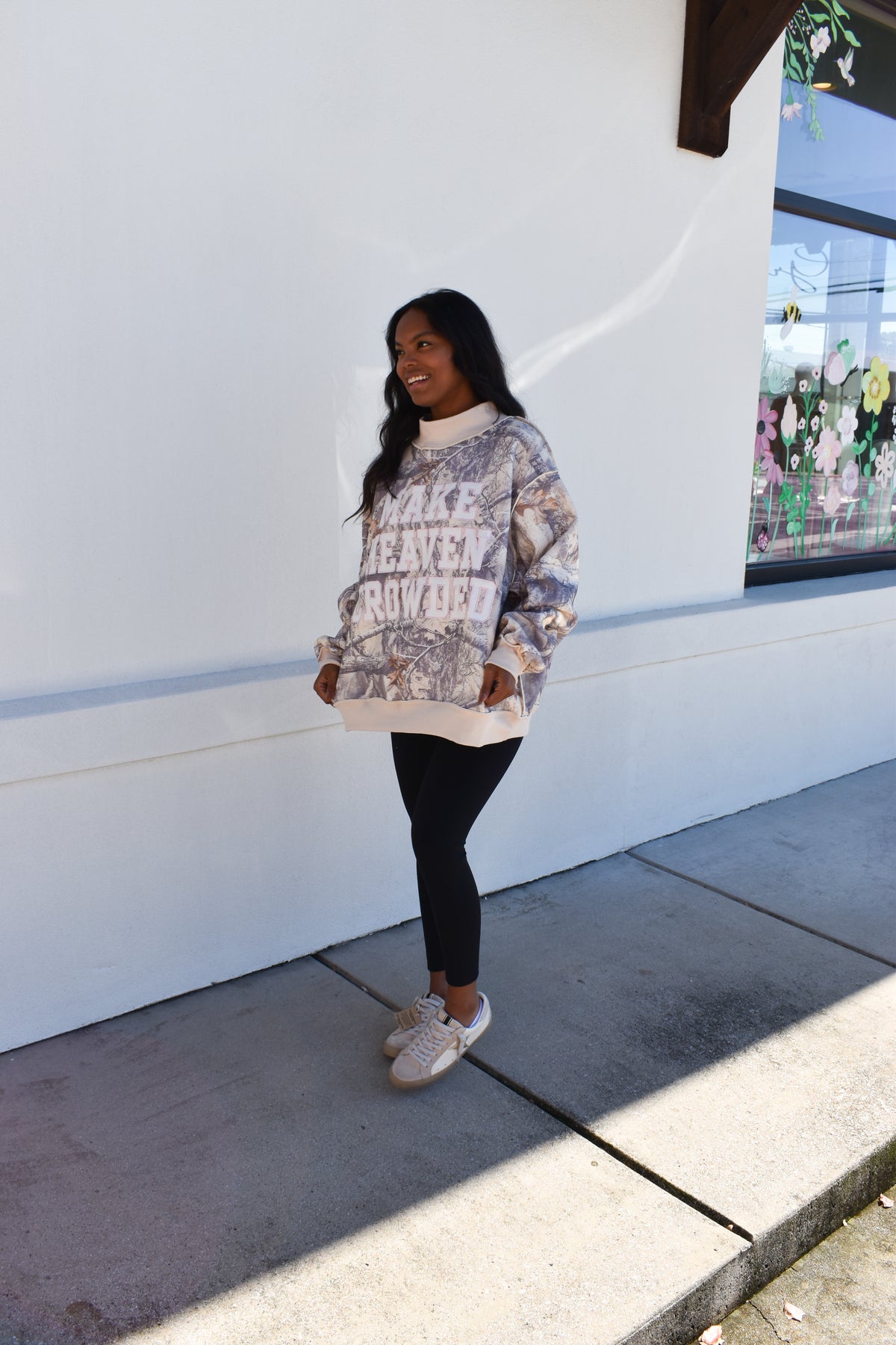 Camo Appliqué Embroidery Mockneck
