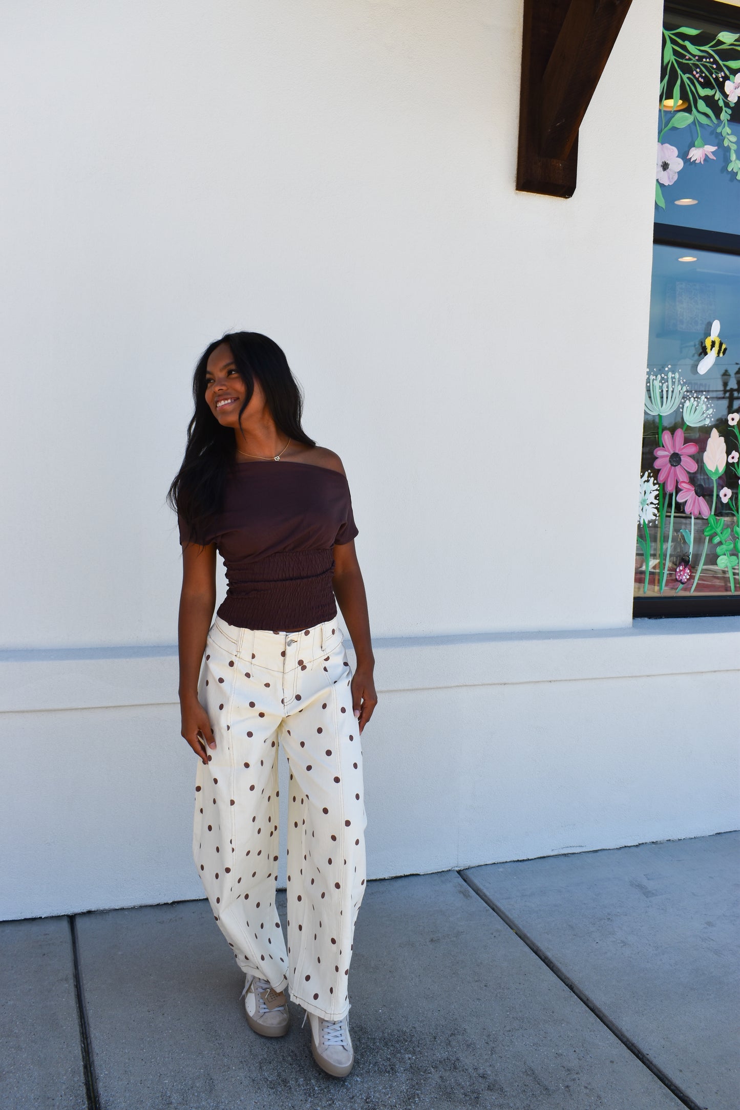 Janey Off Shoulder Smocked Top