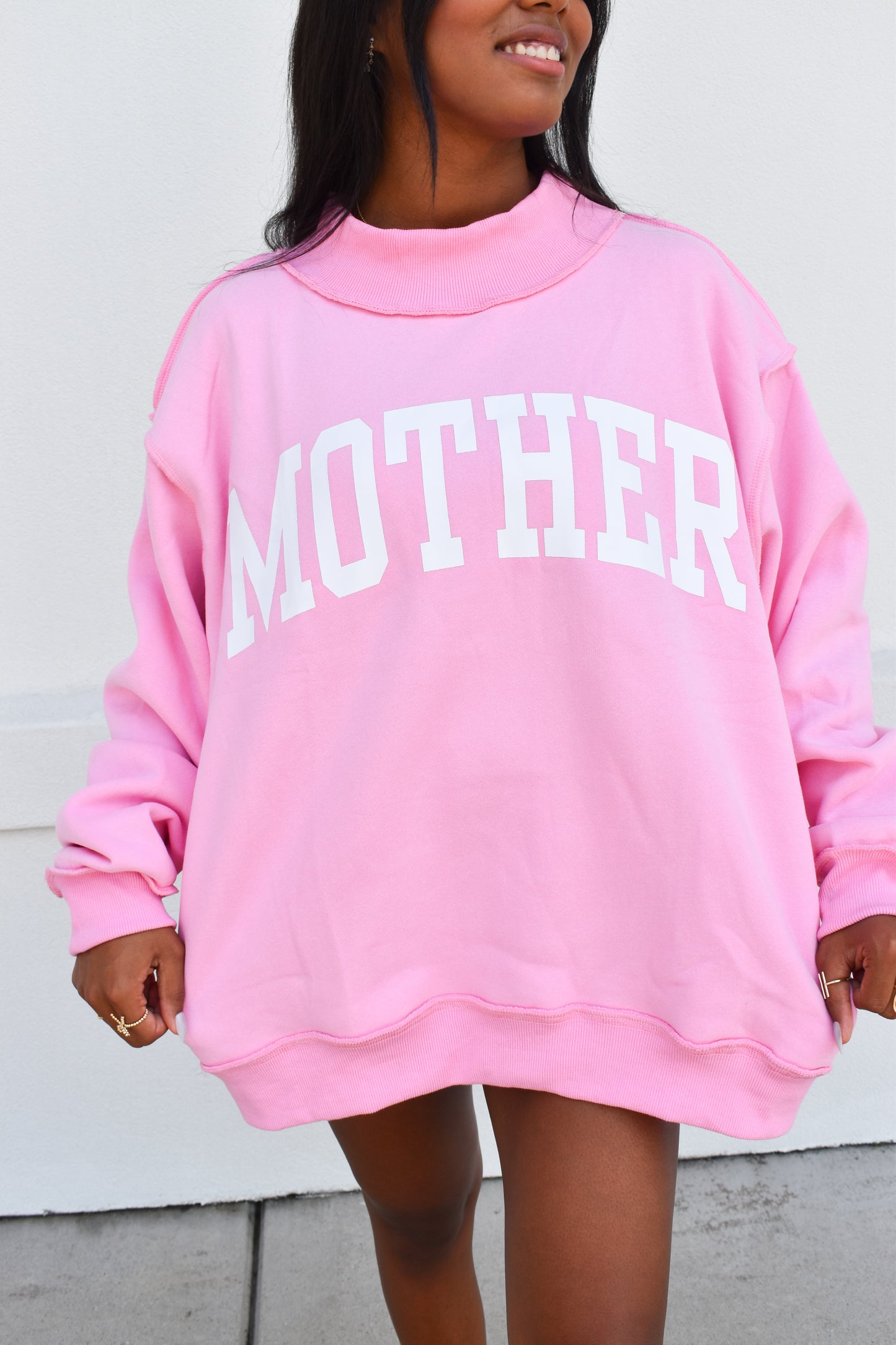 "Mother"  Reversible Mockneck