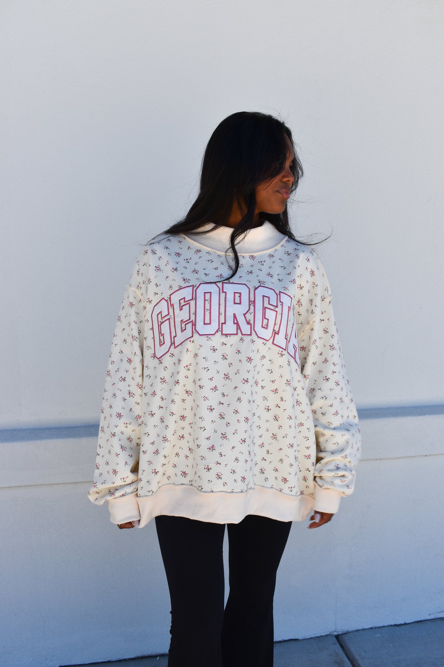 Floral Georgia Mockneck