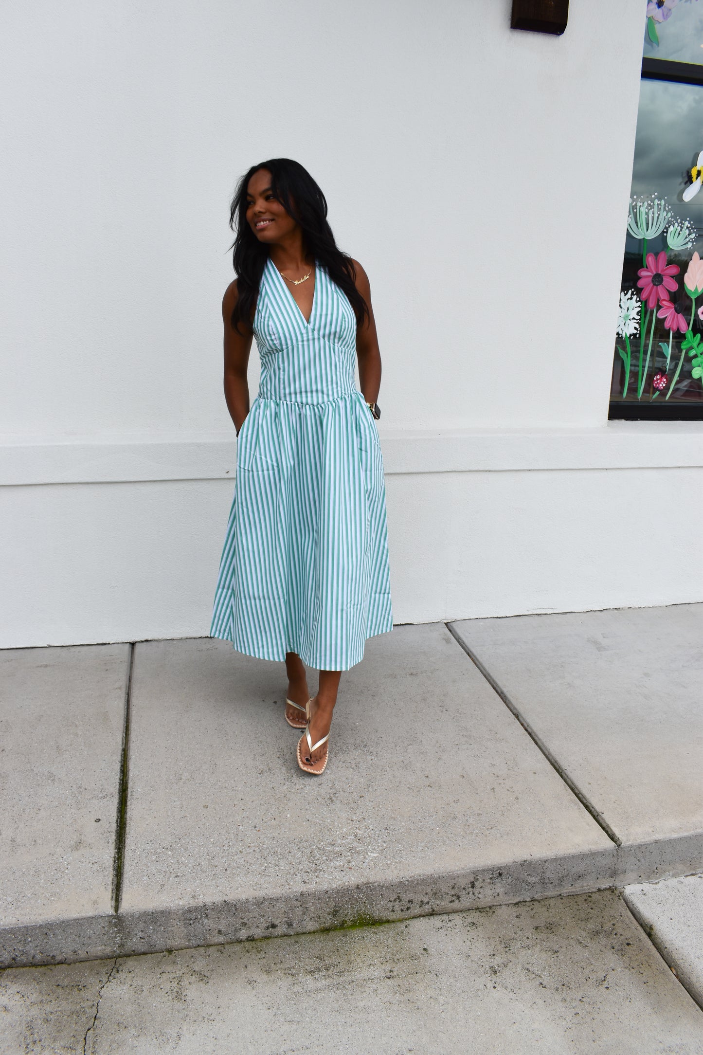 Sutton Halter Midi Dress