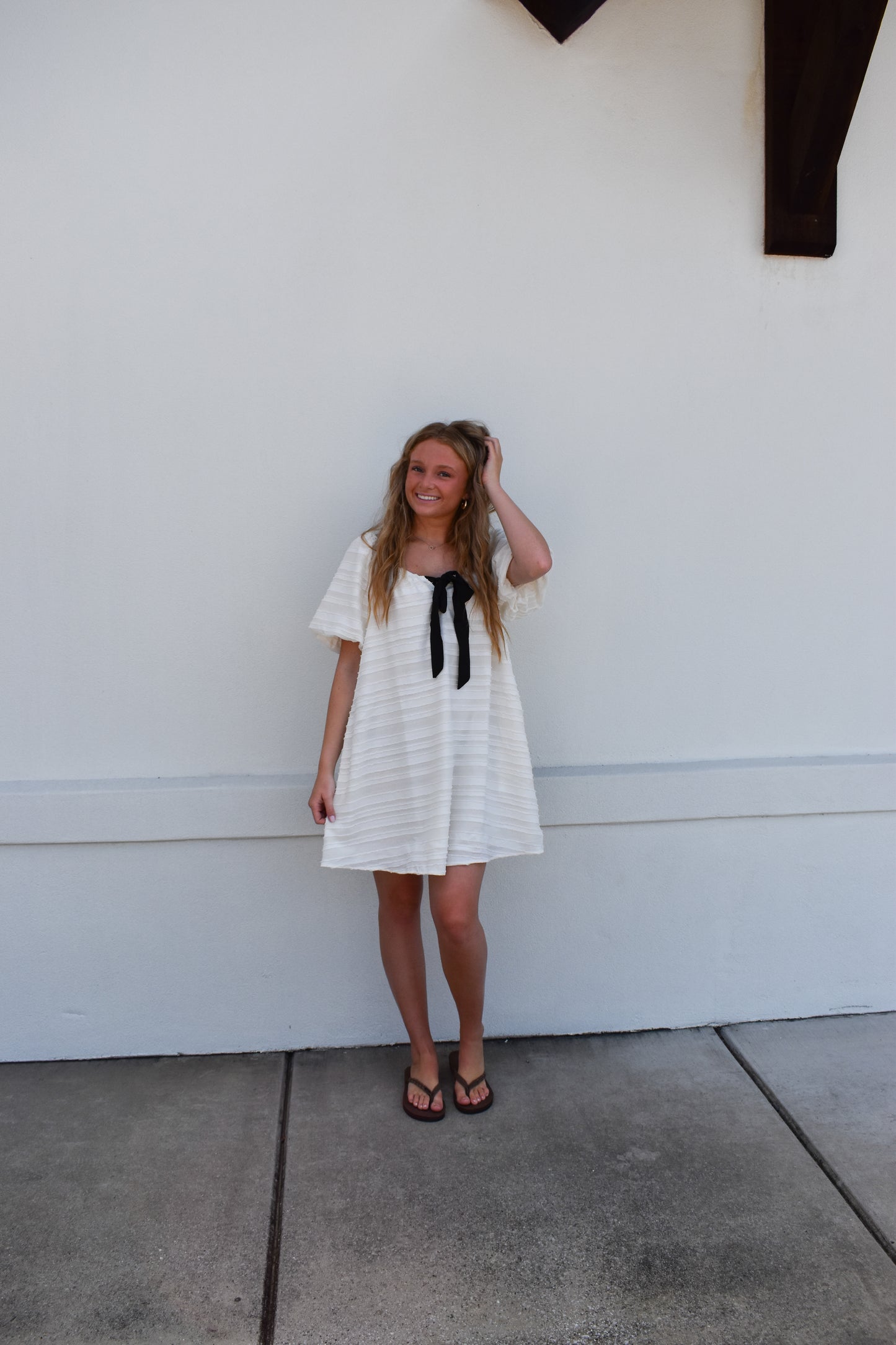 Bubble Mini Dress W/ Bows