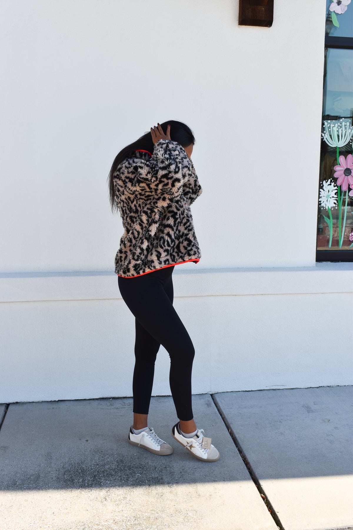 *12/30 PREORDER* Leopard Half Zip Front Pullover Jacket