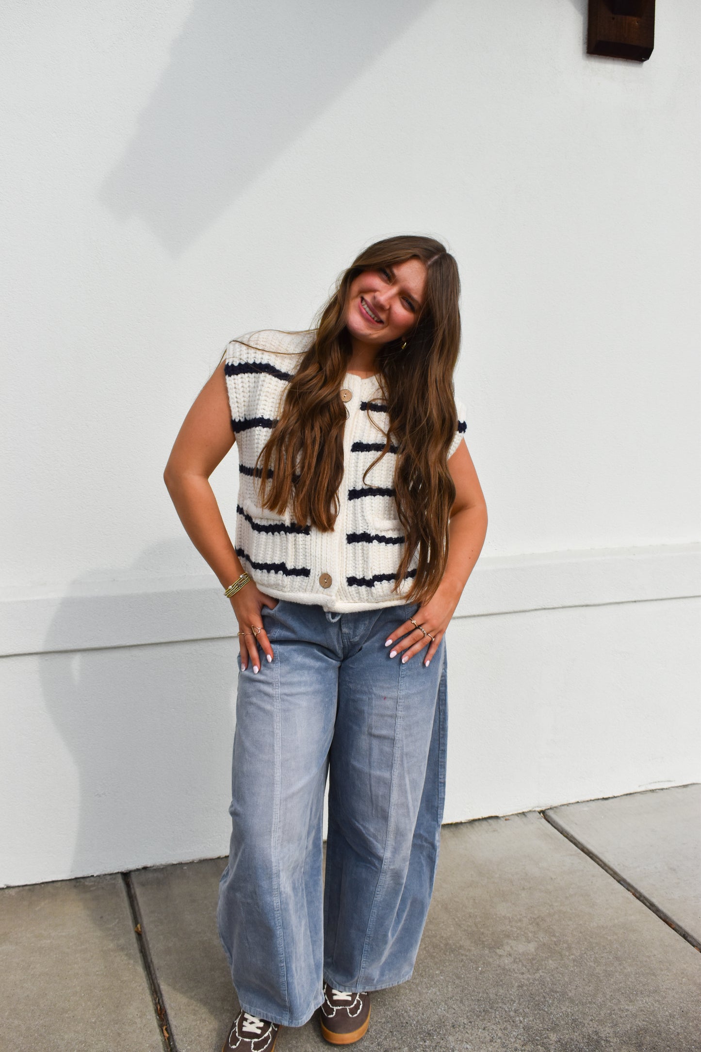 Chunky Stripe Sweater Vest