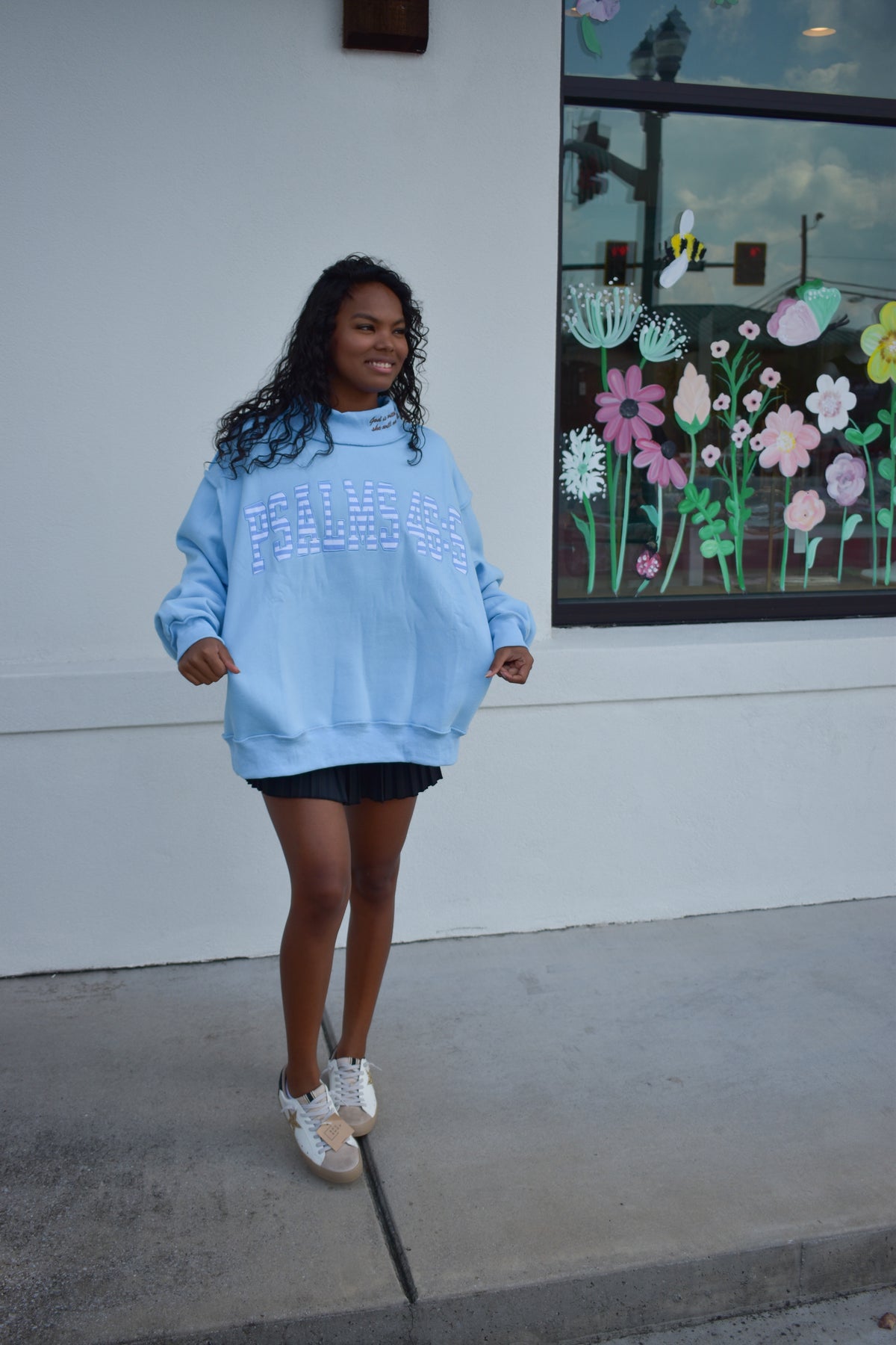 PSALMS 46:5 Double-Embroidered MockNeck