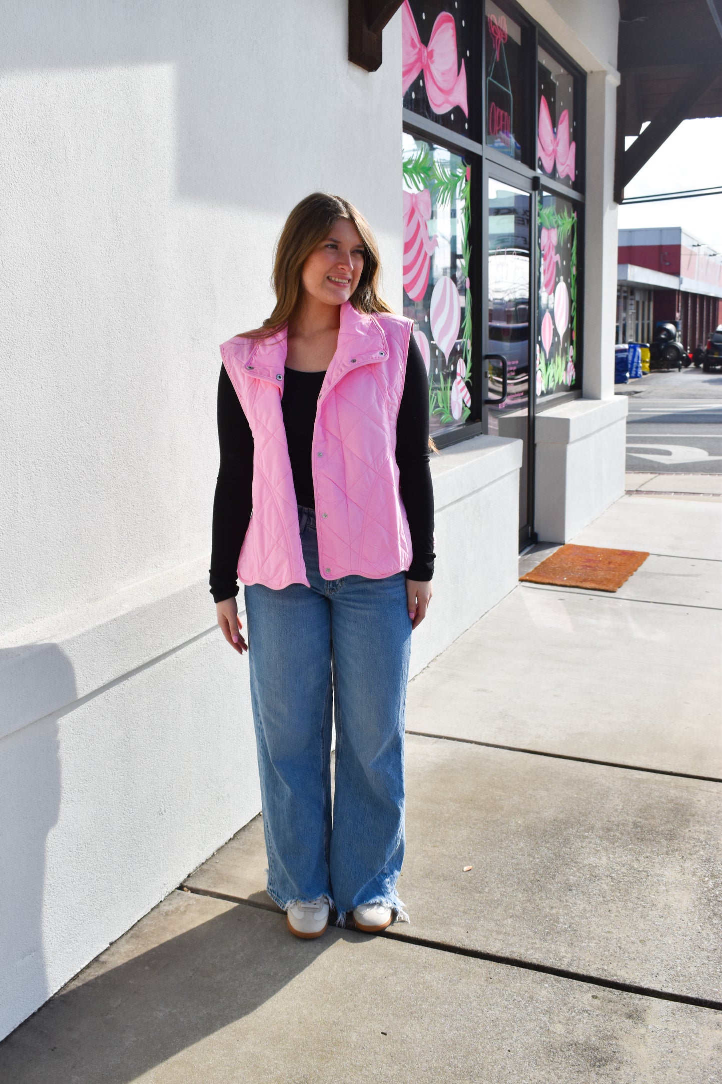 Sally Pink Quilted Vest