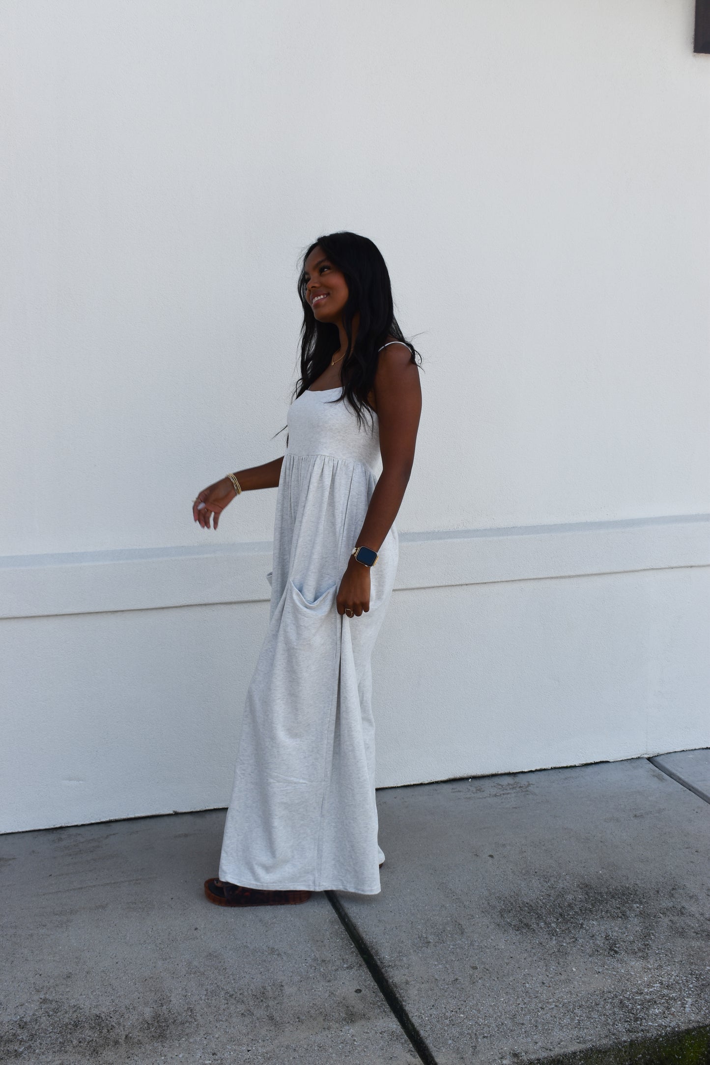 Strappy Empire Waist Wide Leg Jumpsuit