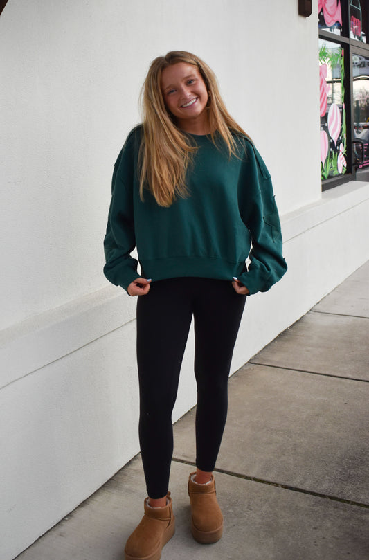 Green Star Patch Sweatshirt