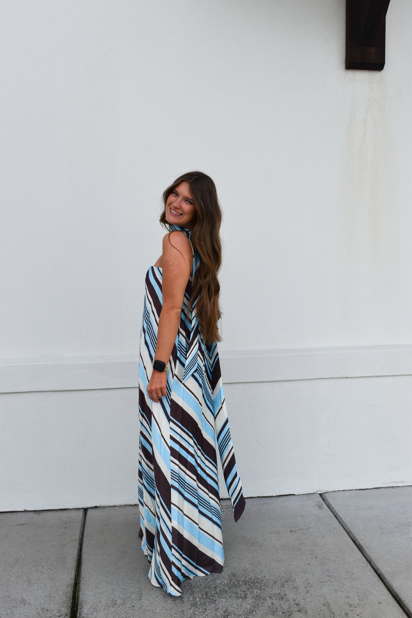 The Riviera Stripe Maxi Dress