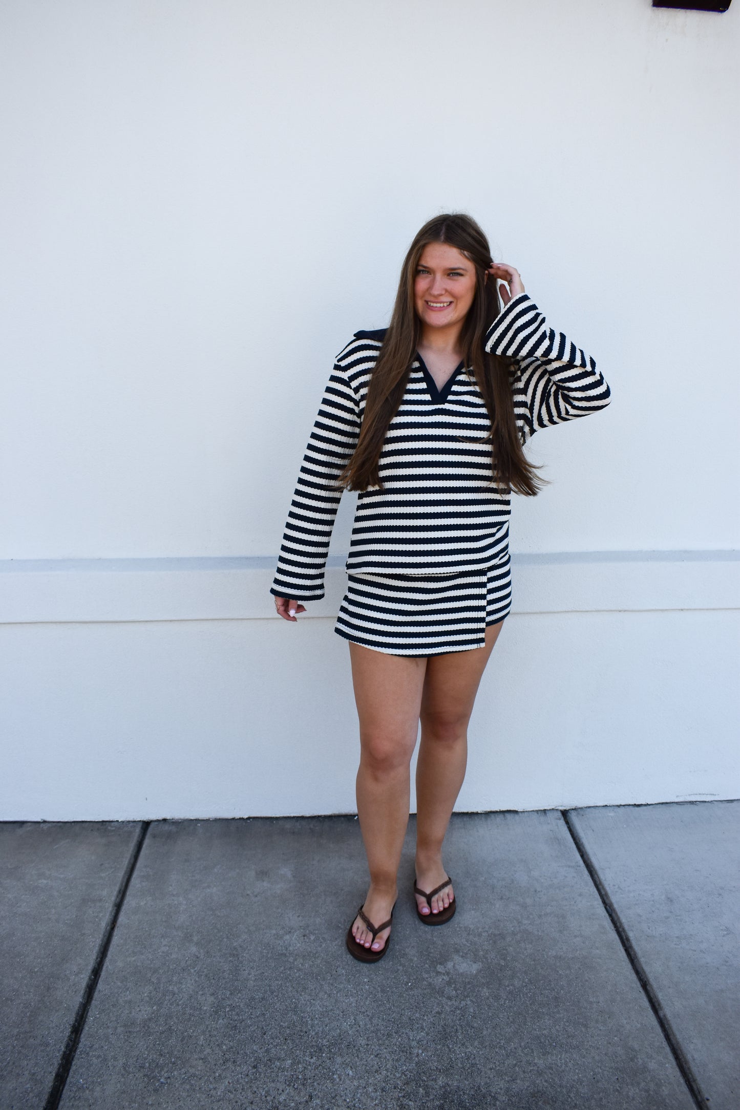 Courtney Set W/ Collared Top & Skort