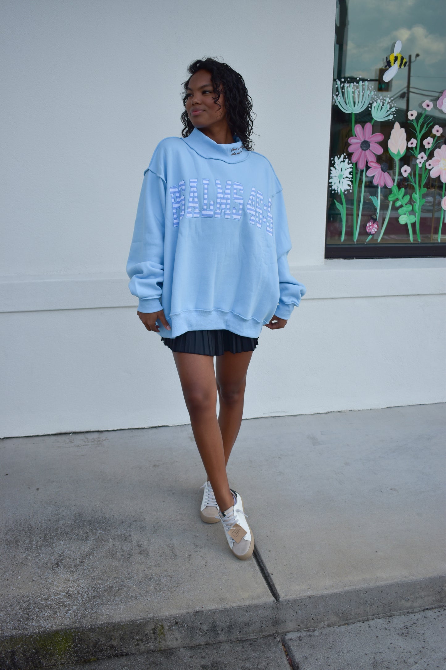 PSALMS 46:5 Double-Embroidered MockNeck