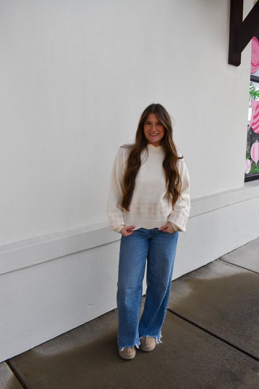 Charlotte Ivory Scallop Sweater