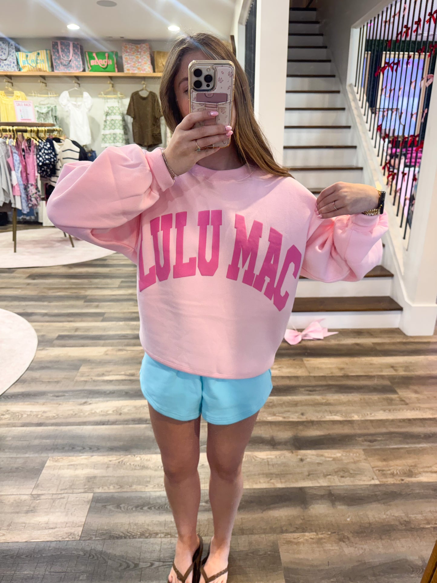 Lulu Mac Sweatshirt: Light Pink/Pink Puff
