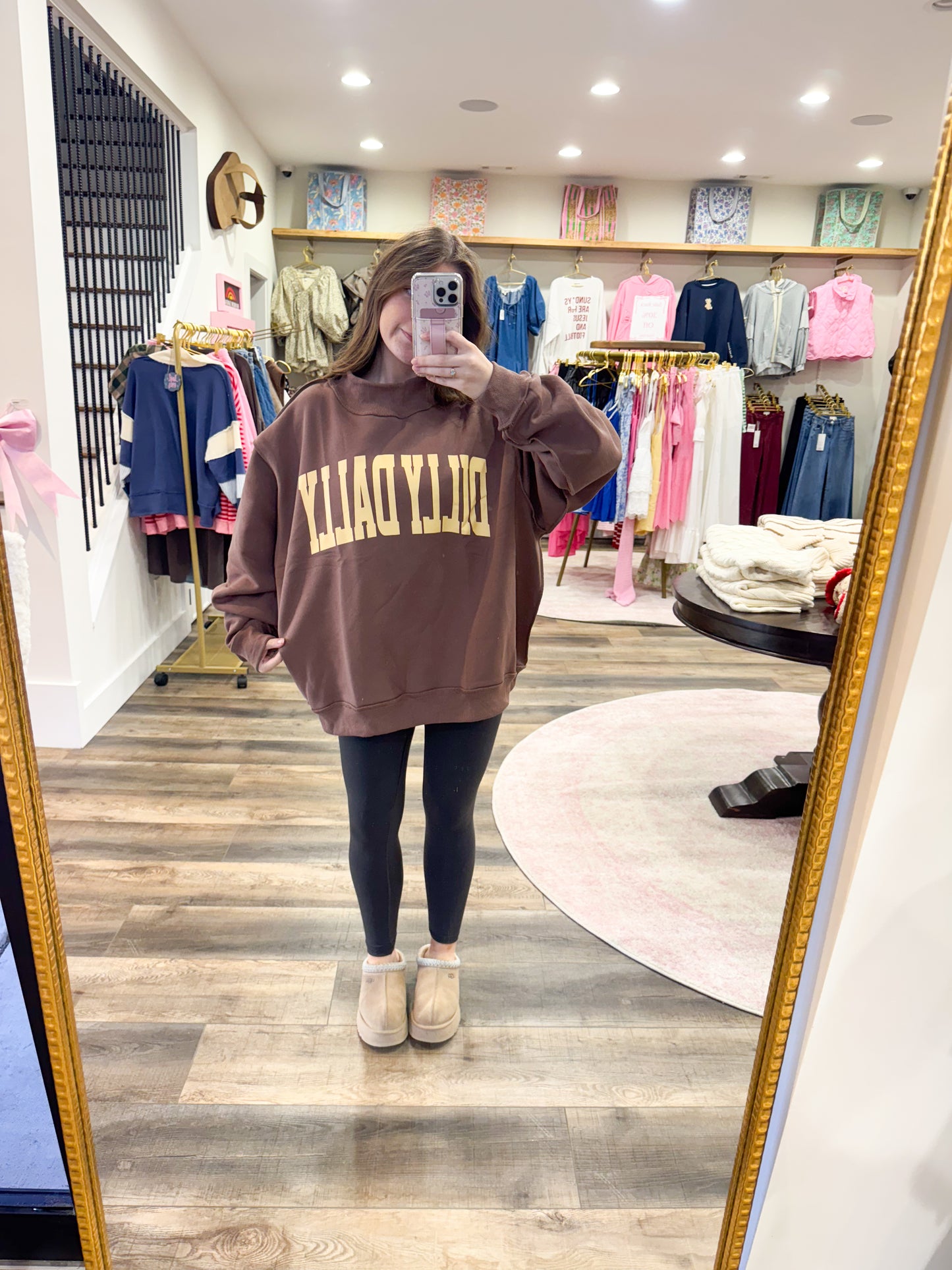 Dilly Dally Mockneck: Brown