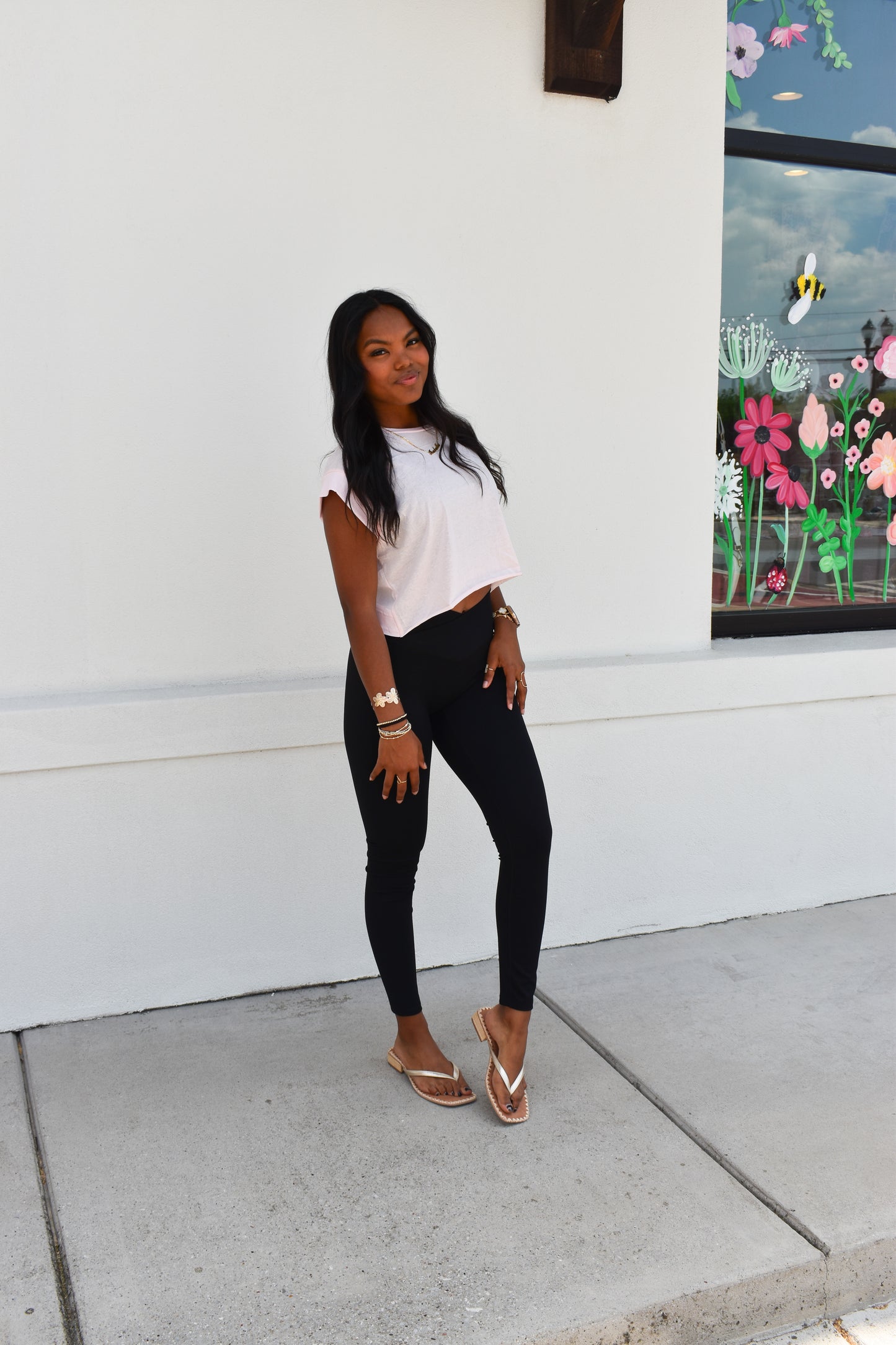 Cutout Back Layering Tee: Pink