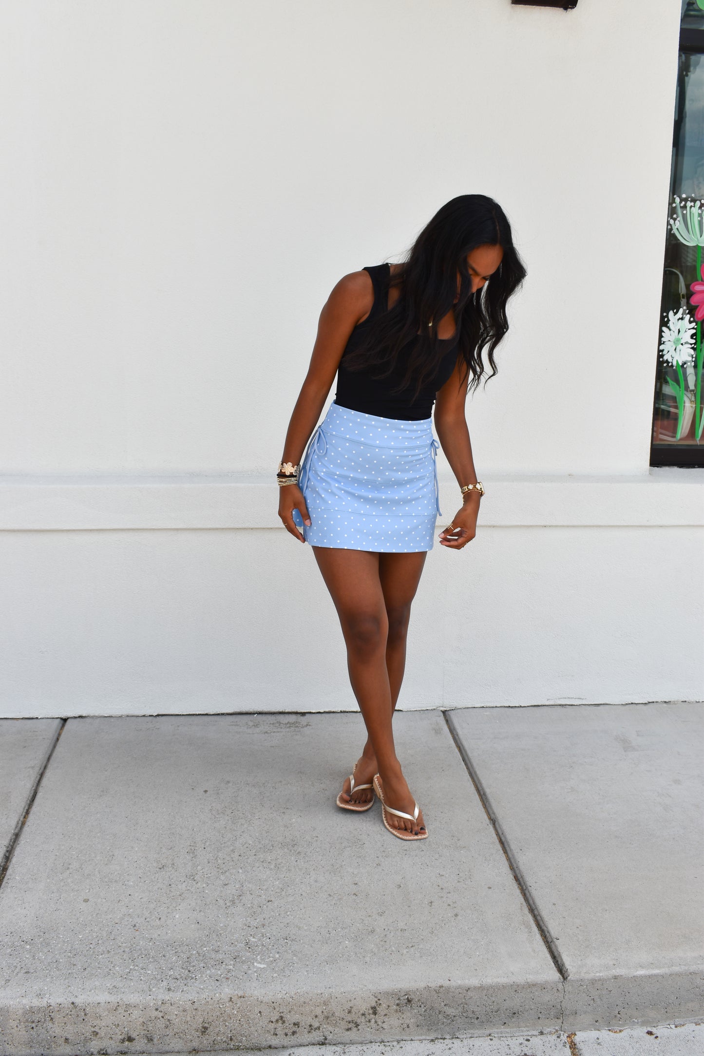 Polka Dot Skirt W/ Bow Ties