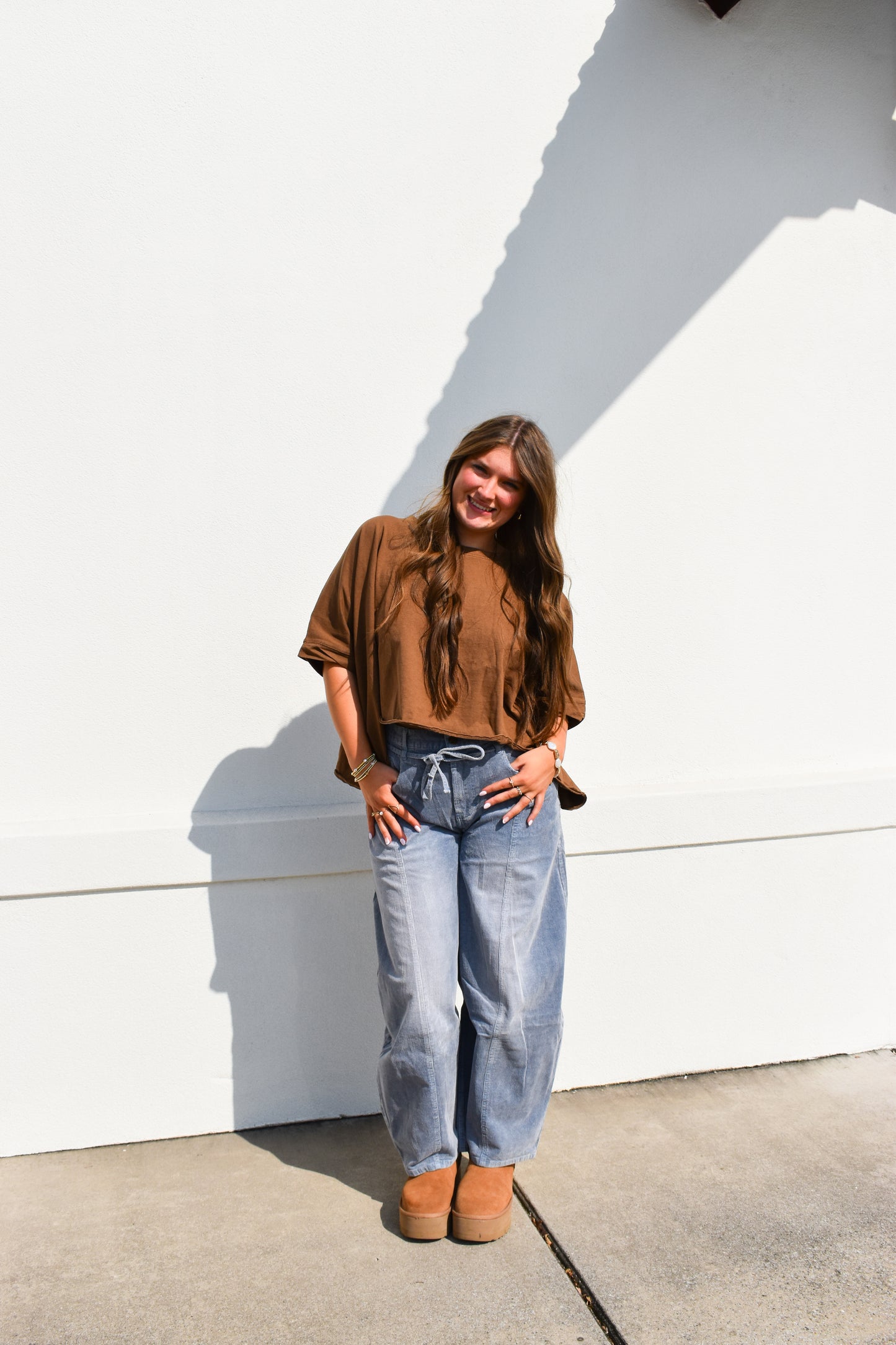 Iris Brown Oversized Top