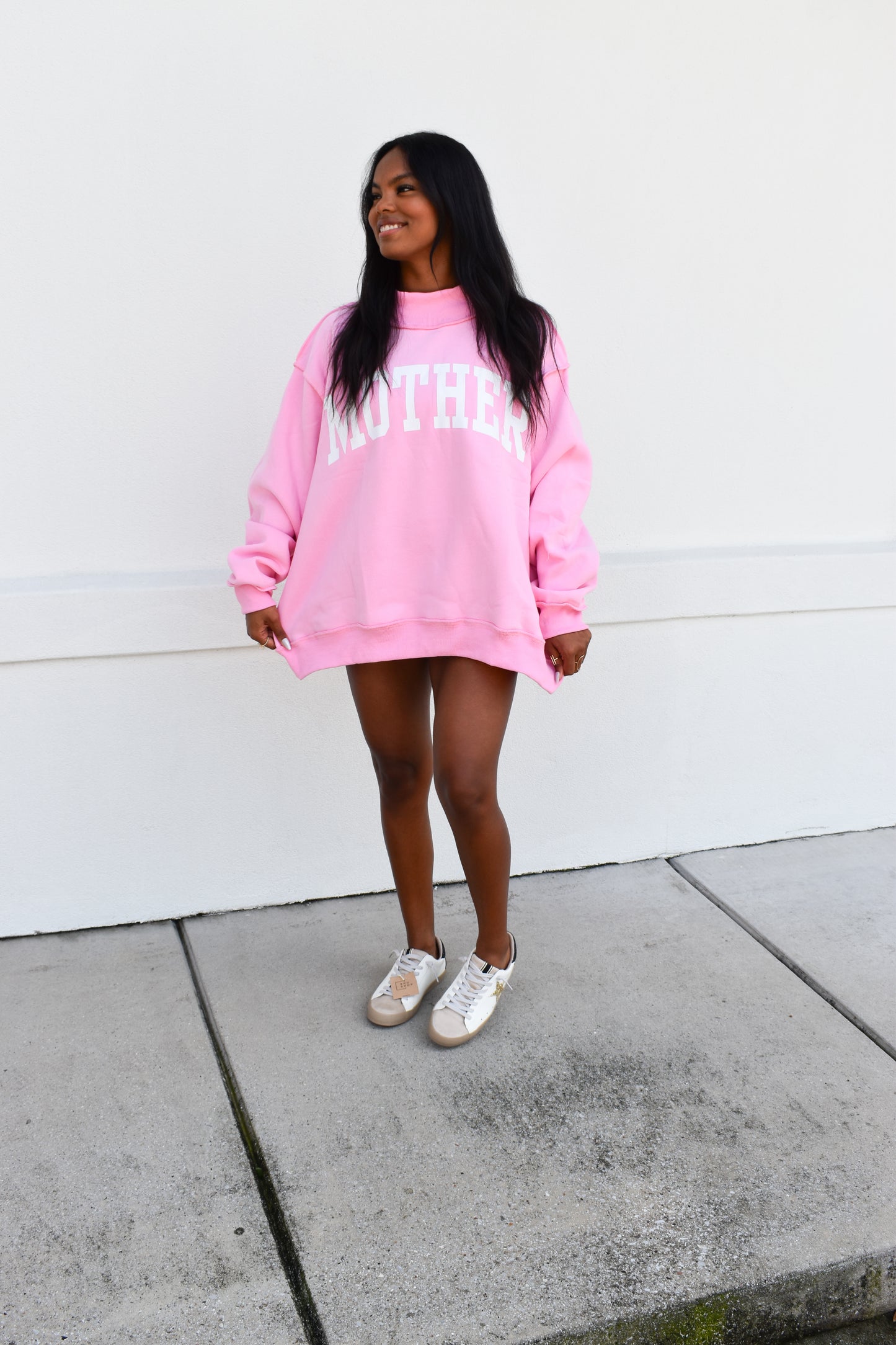 "Mother"  Reversible Mockneck