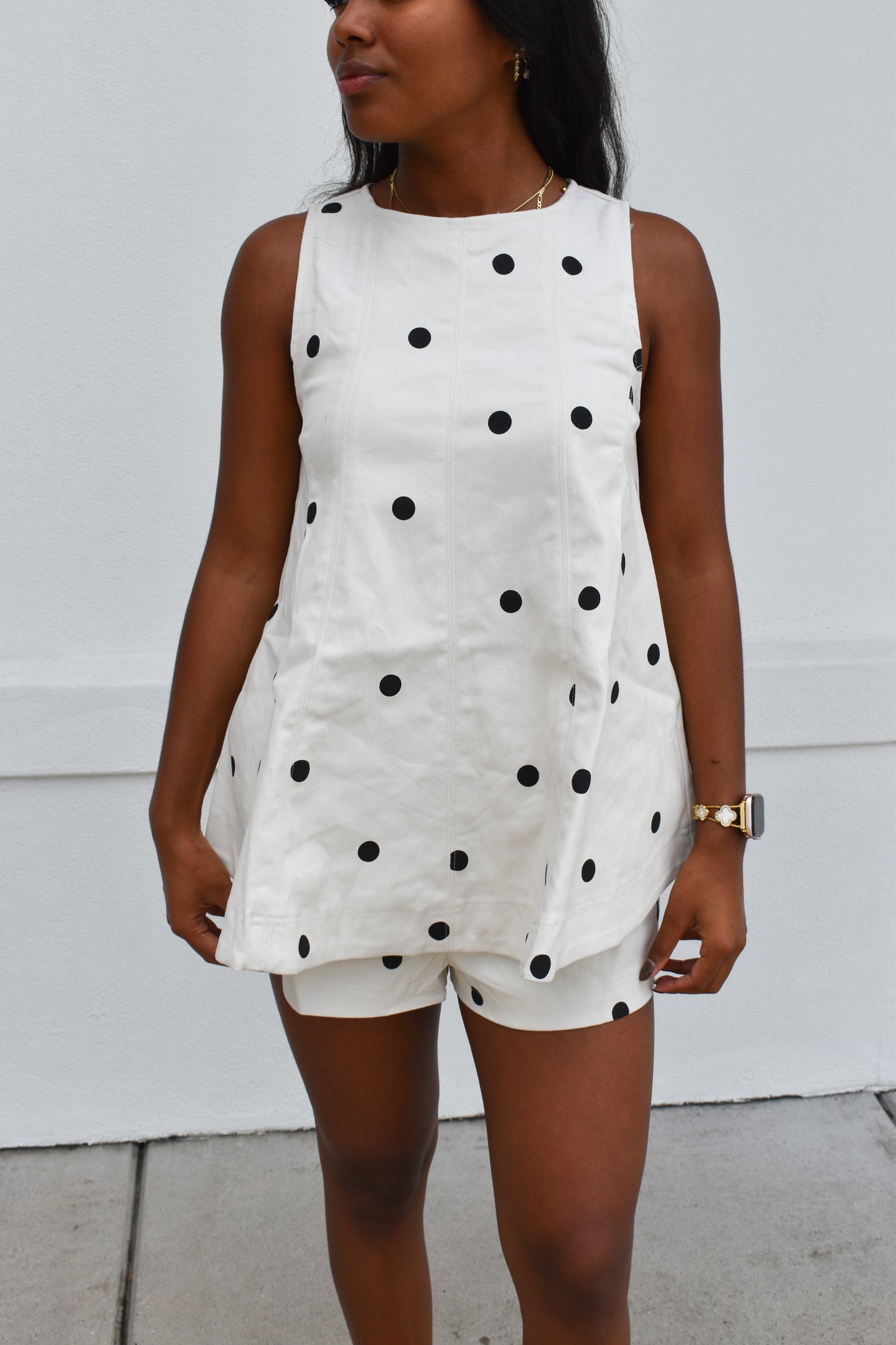Sally Polka Dot Denim Set