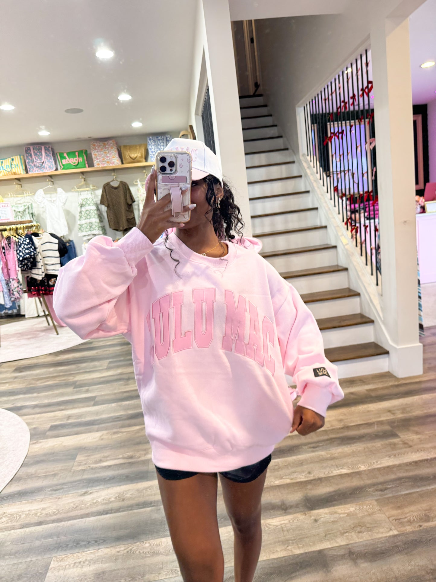 Lulu Mac Monochrome Sweatshirt: Pink