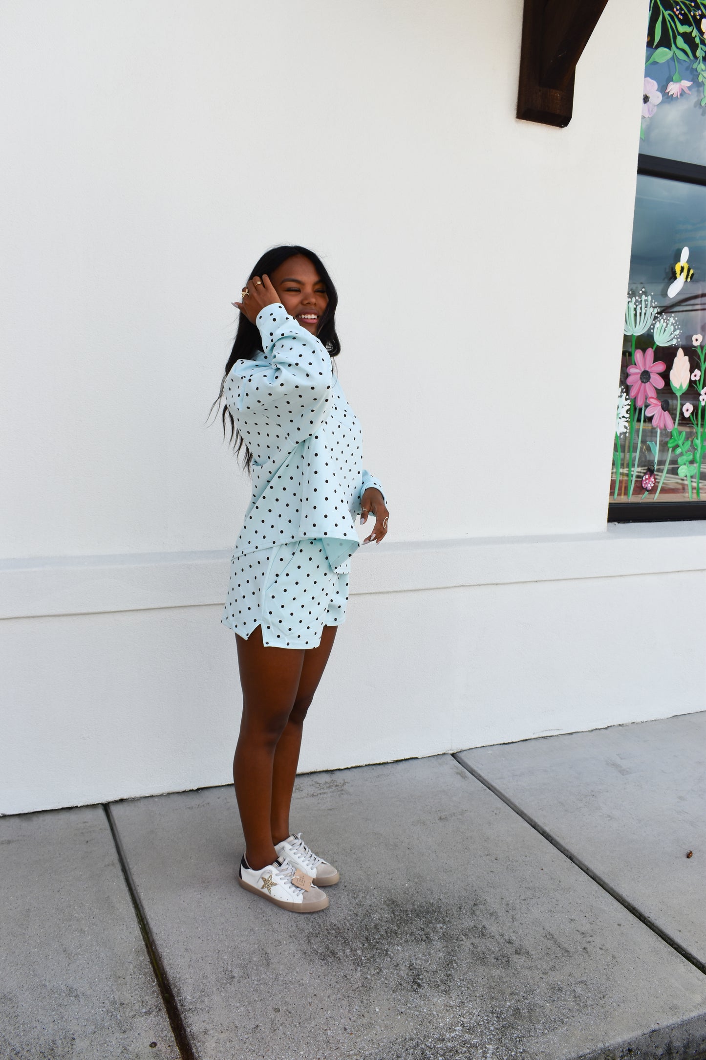 Blue Polka Dot Shorts