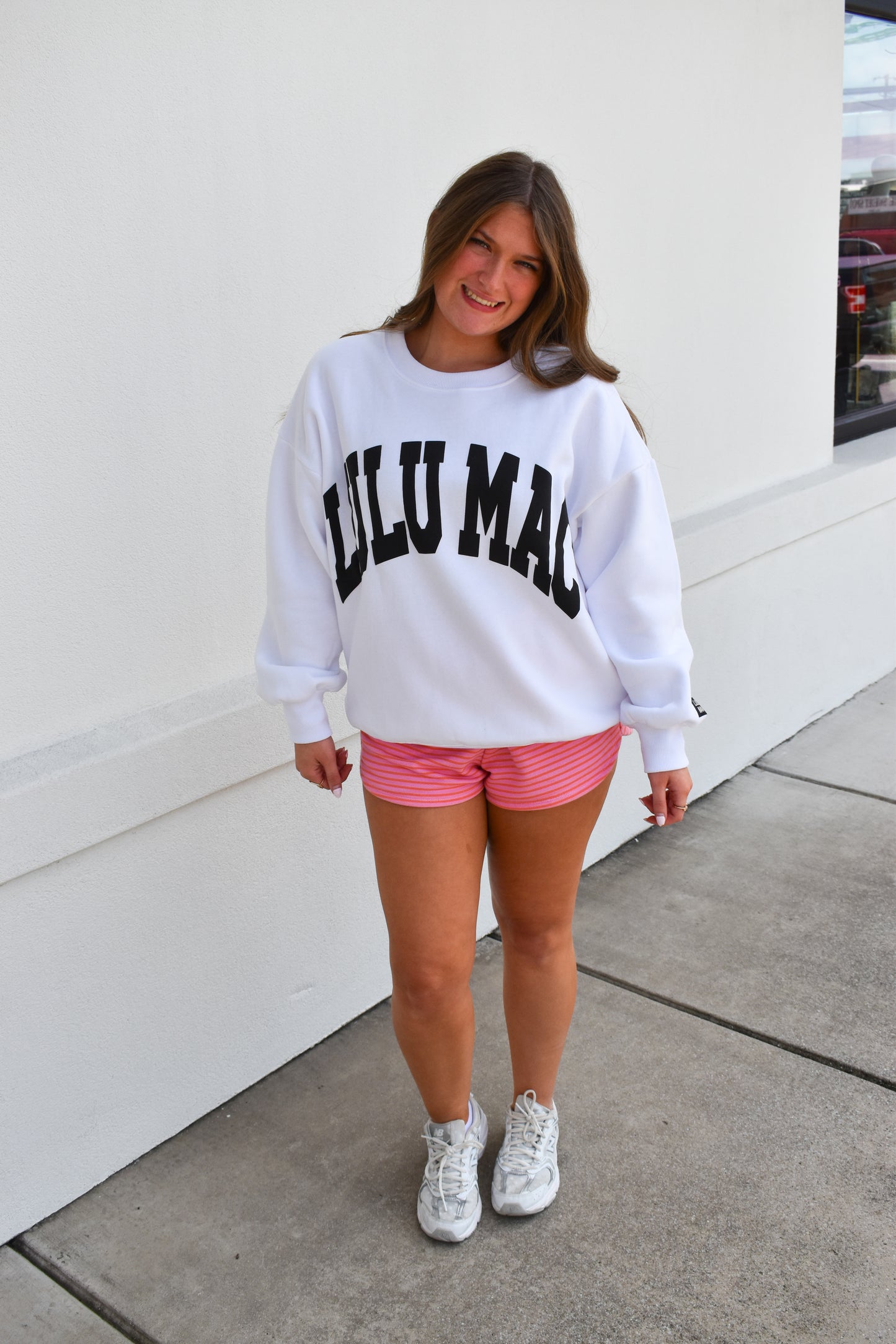 Lulu Mac Sweatshirt: White/Black