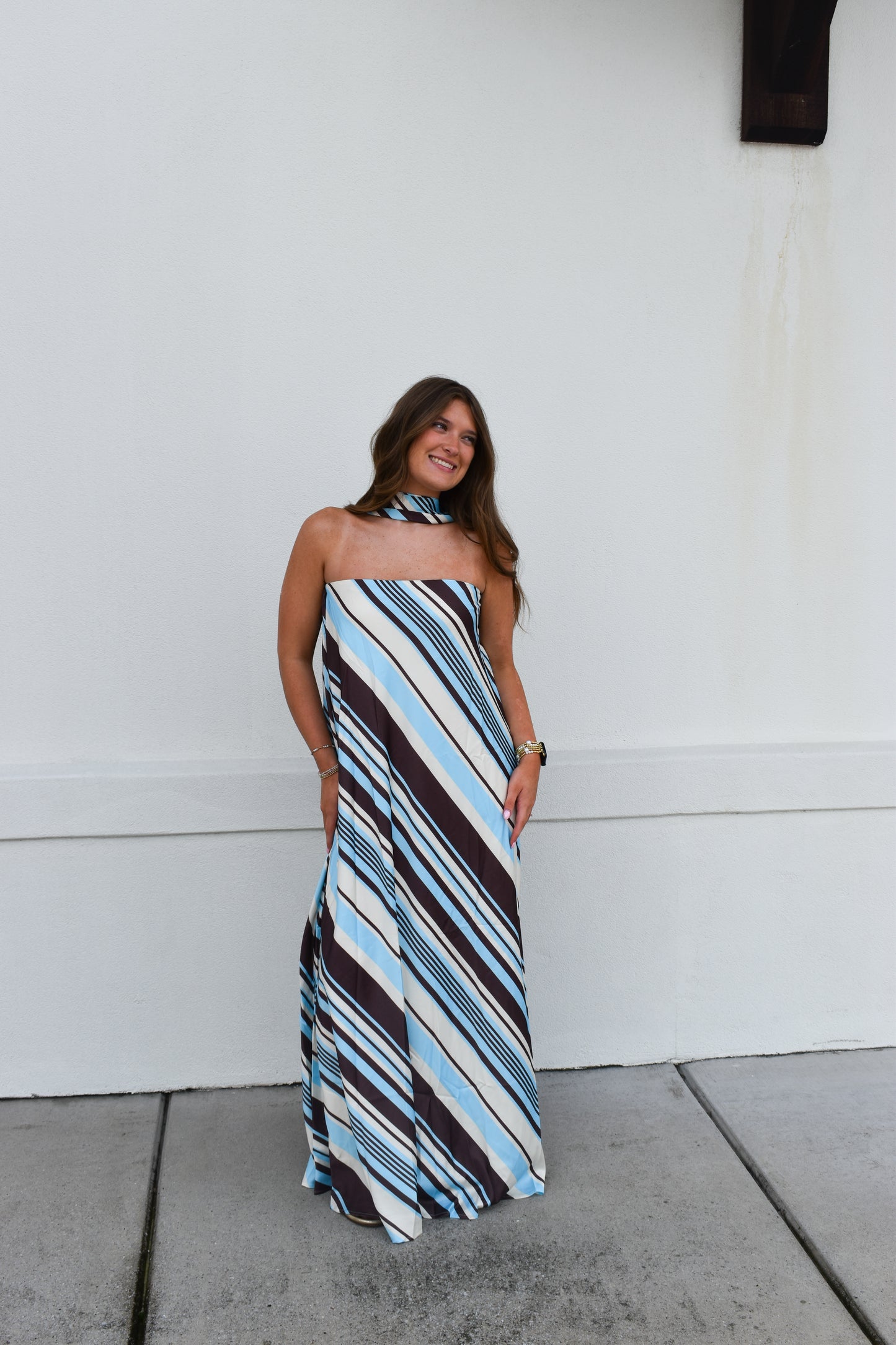 The Riviera Stripe Maxi Dress