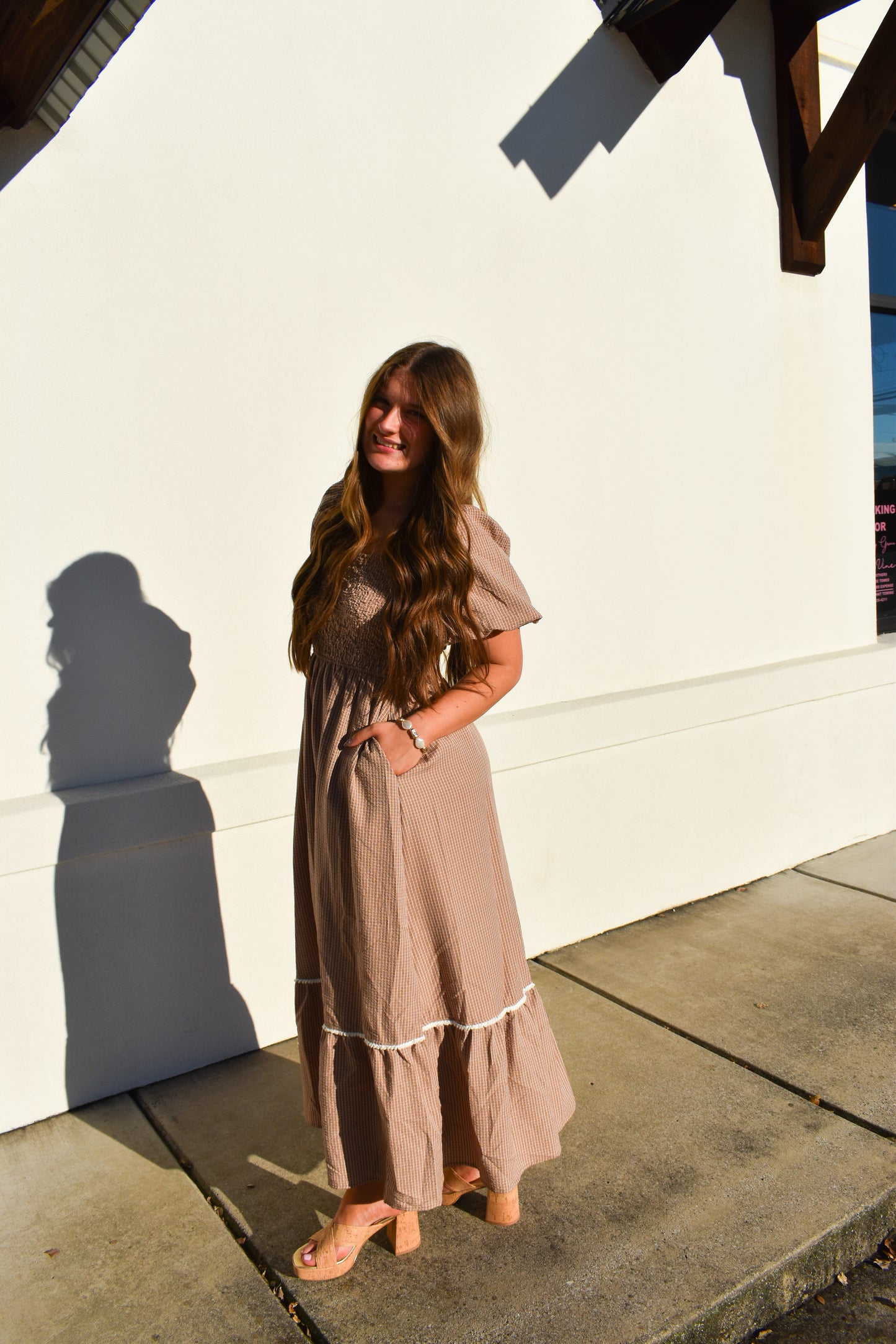 Amber Smocked Bubble Maxi Dress