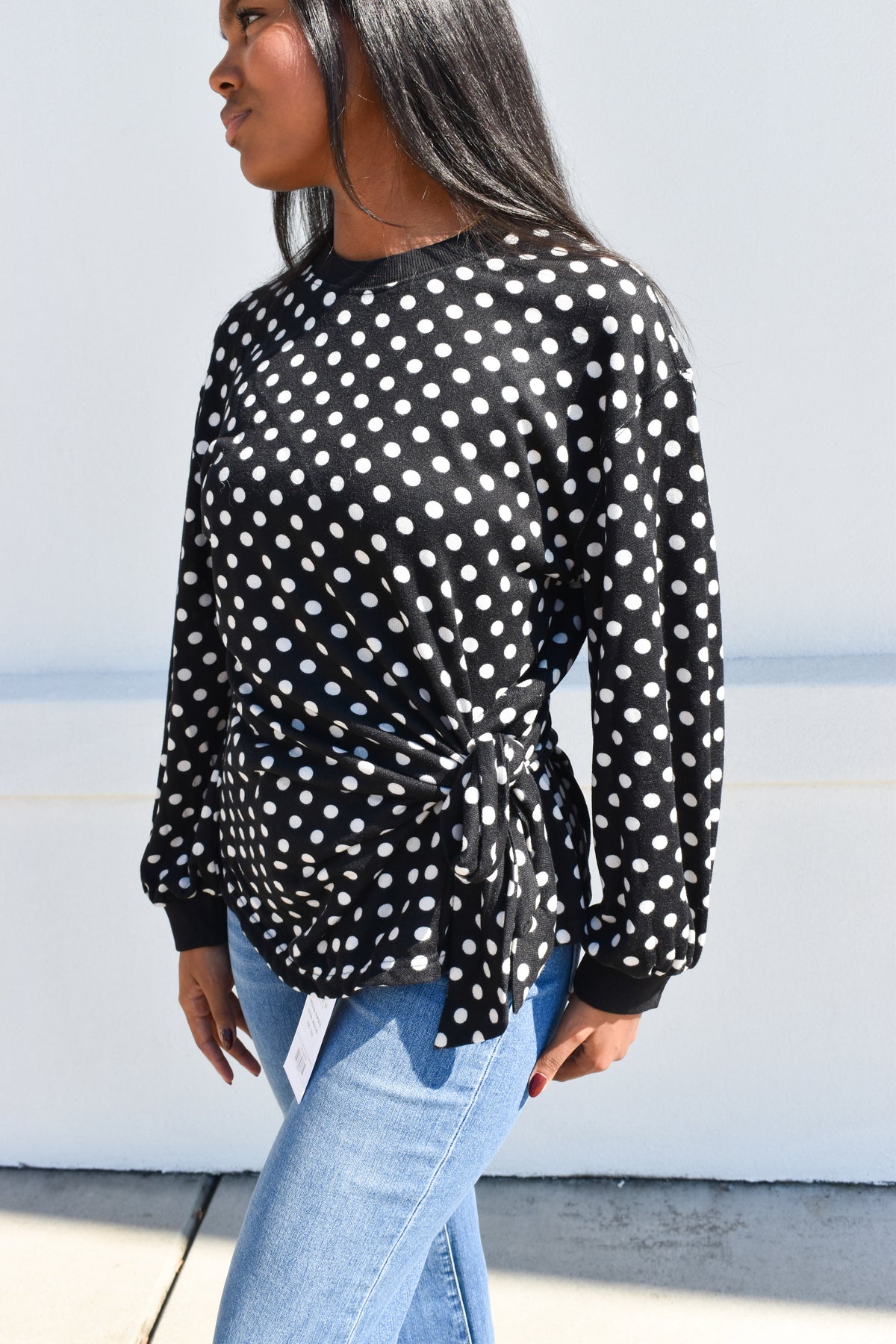 Polka Dot Tie Top