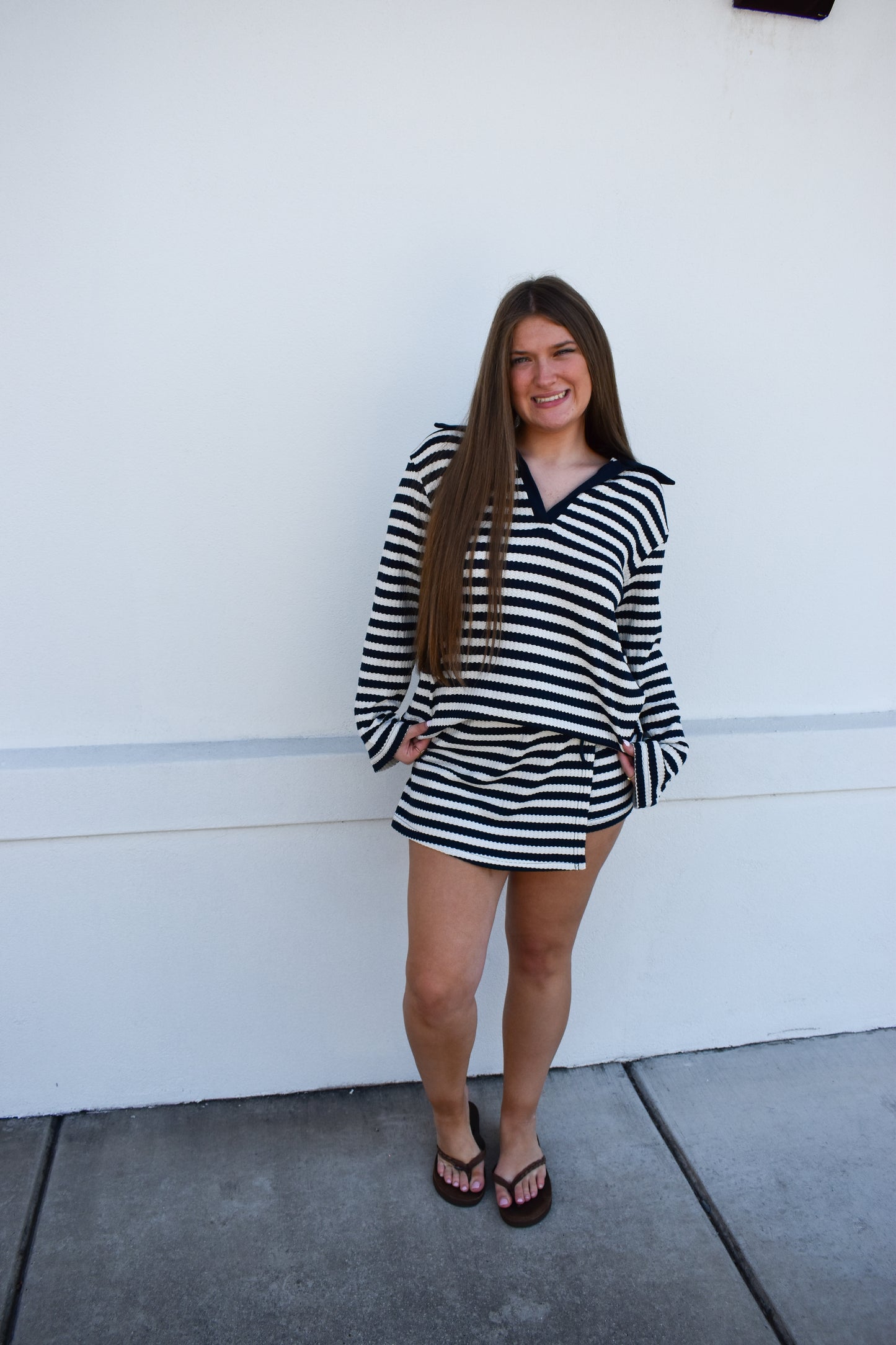 Courtney Set W/ Collared Top & Skort