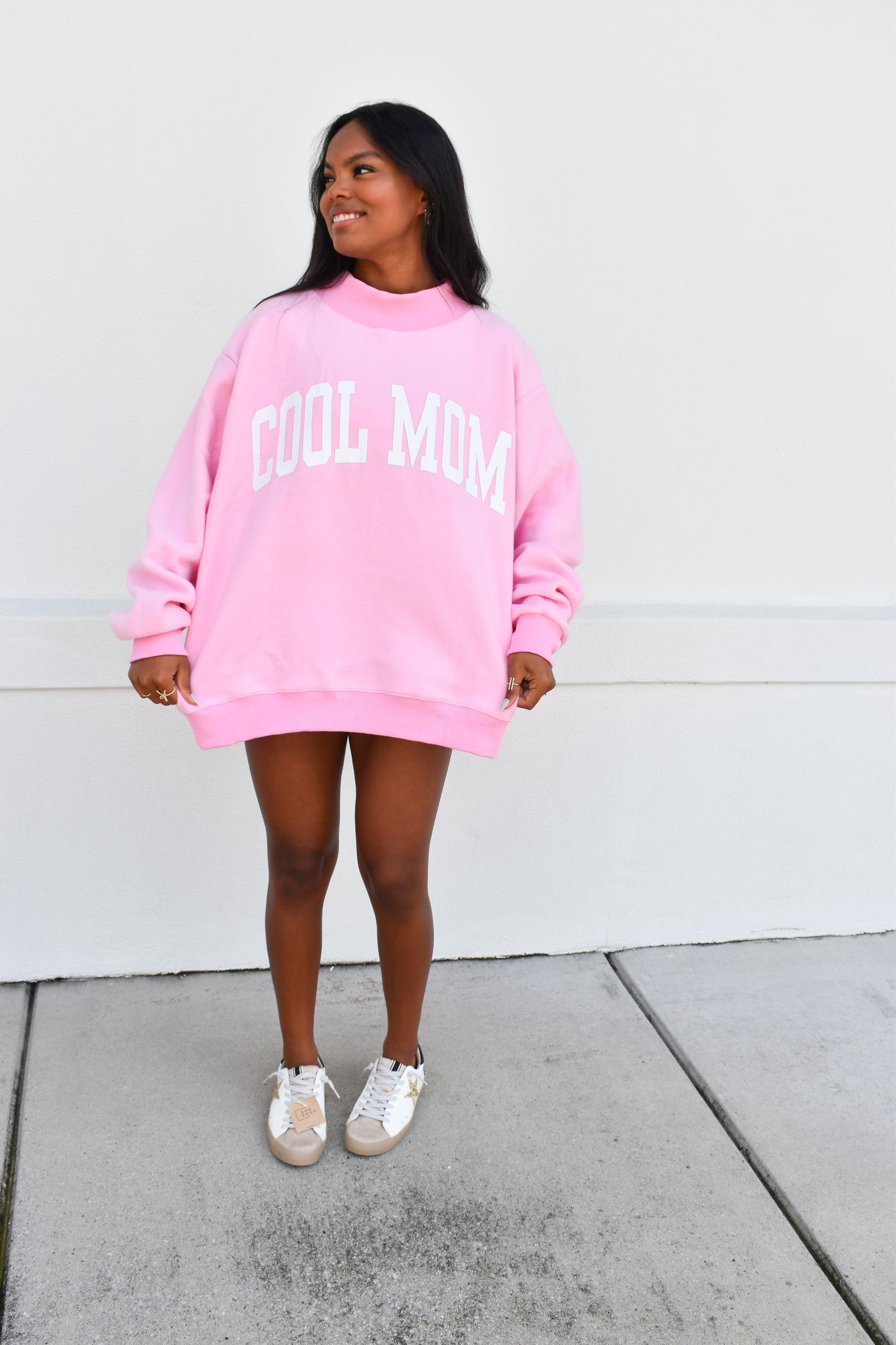 "Mother"  Reversible Mockneck