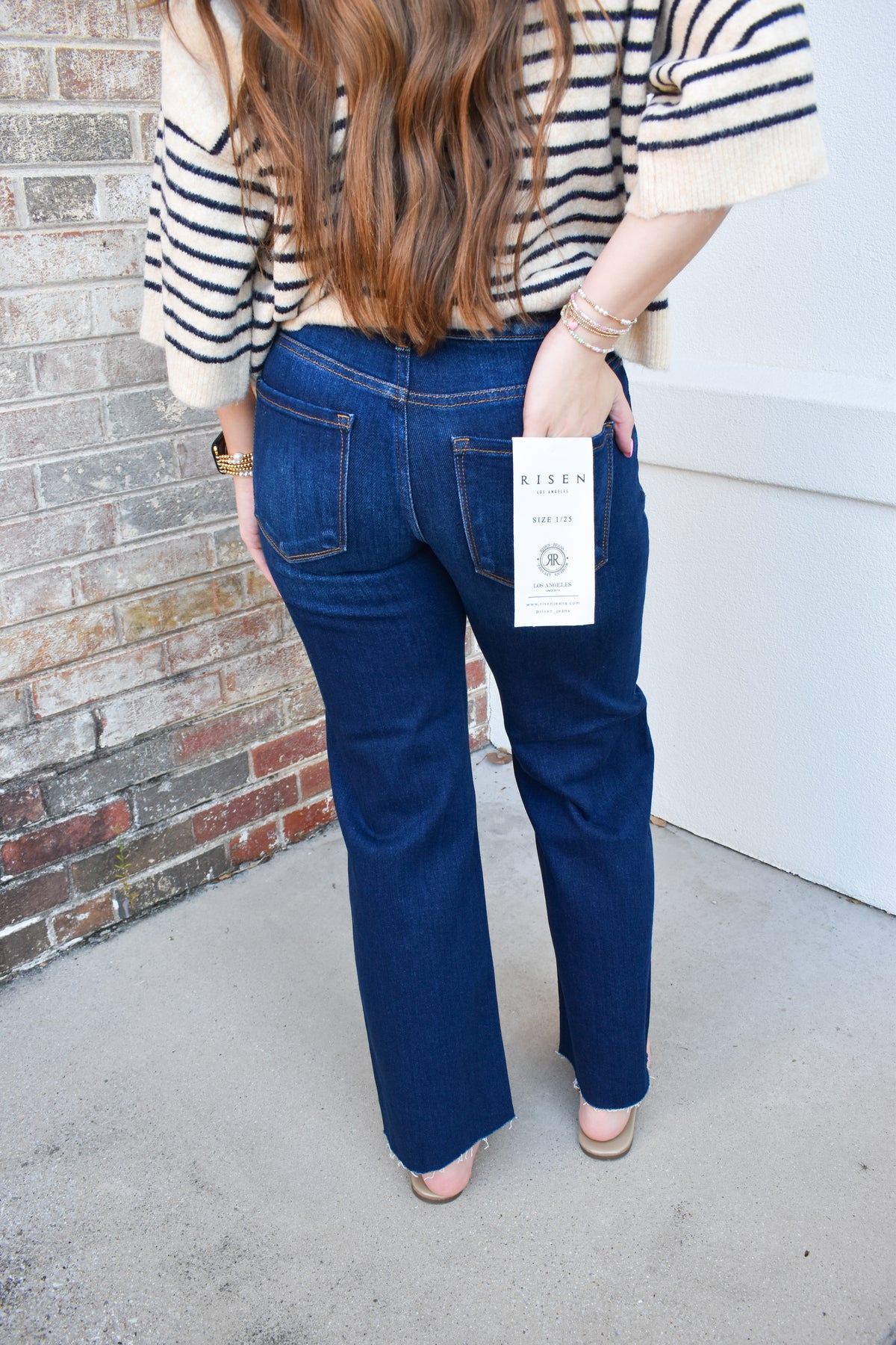 Risen Mid Rise Crop Straight Cut Hem