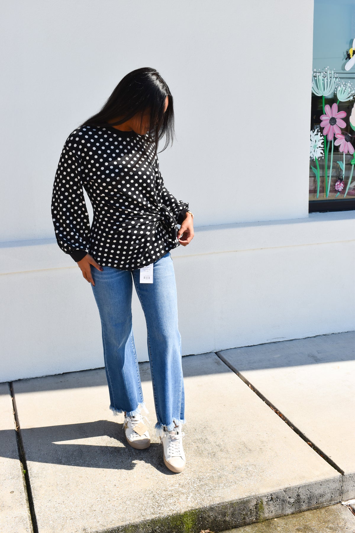 Polka Dot Tie Top
