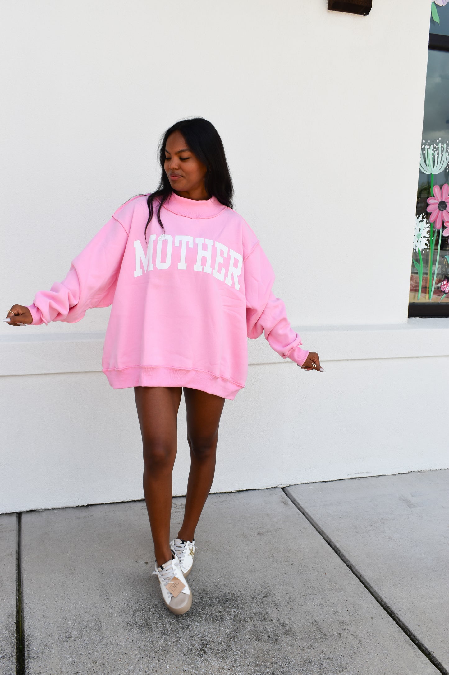 "Mother"  Reversible Mockneck