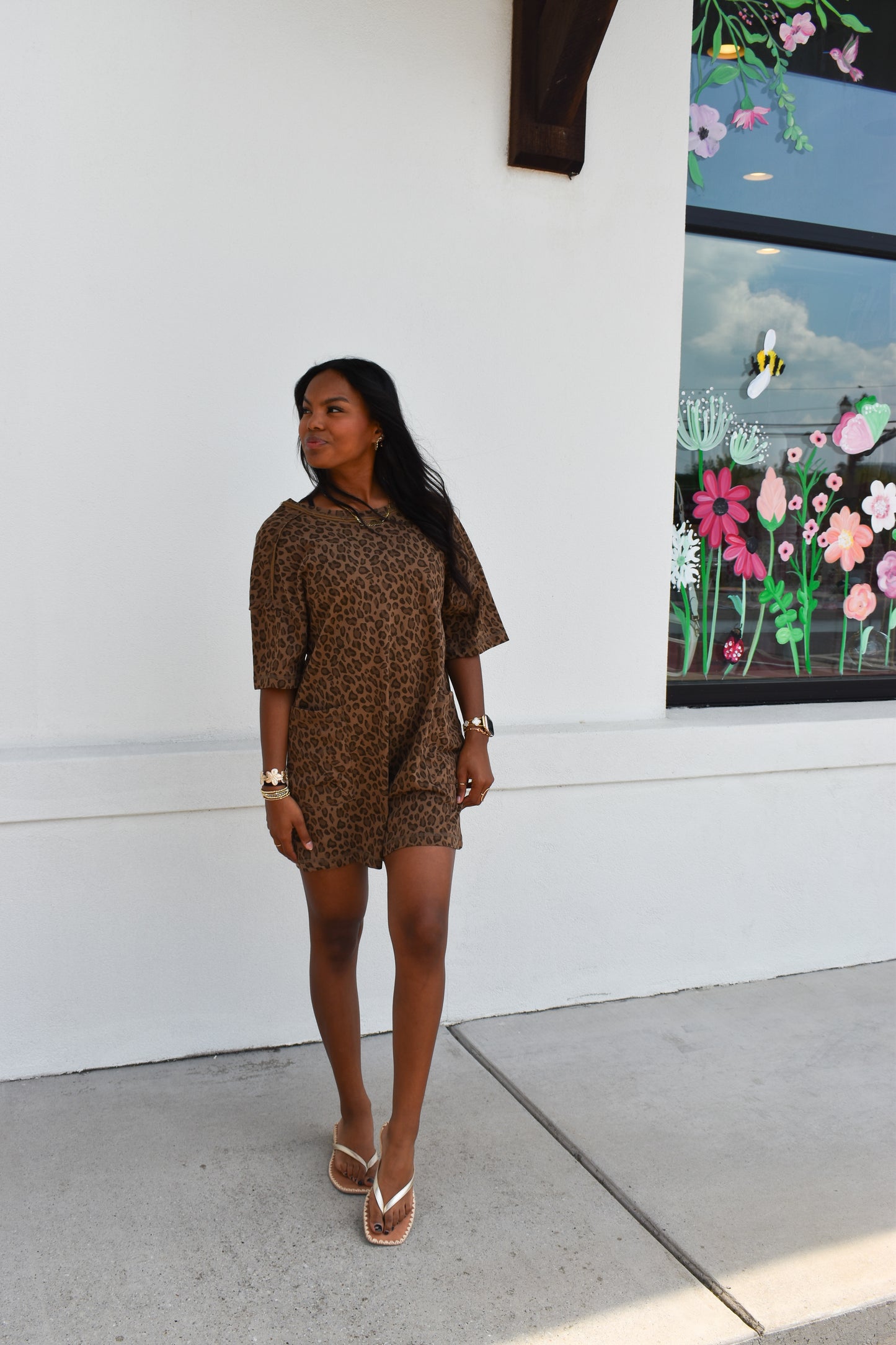 Leopard Casual  Comfy Romper