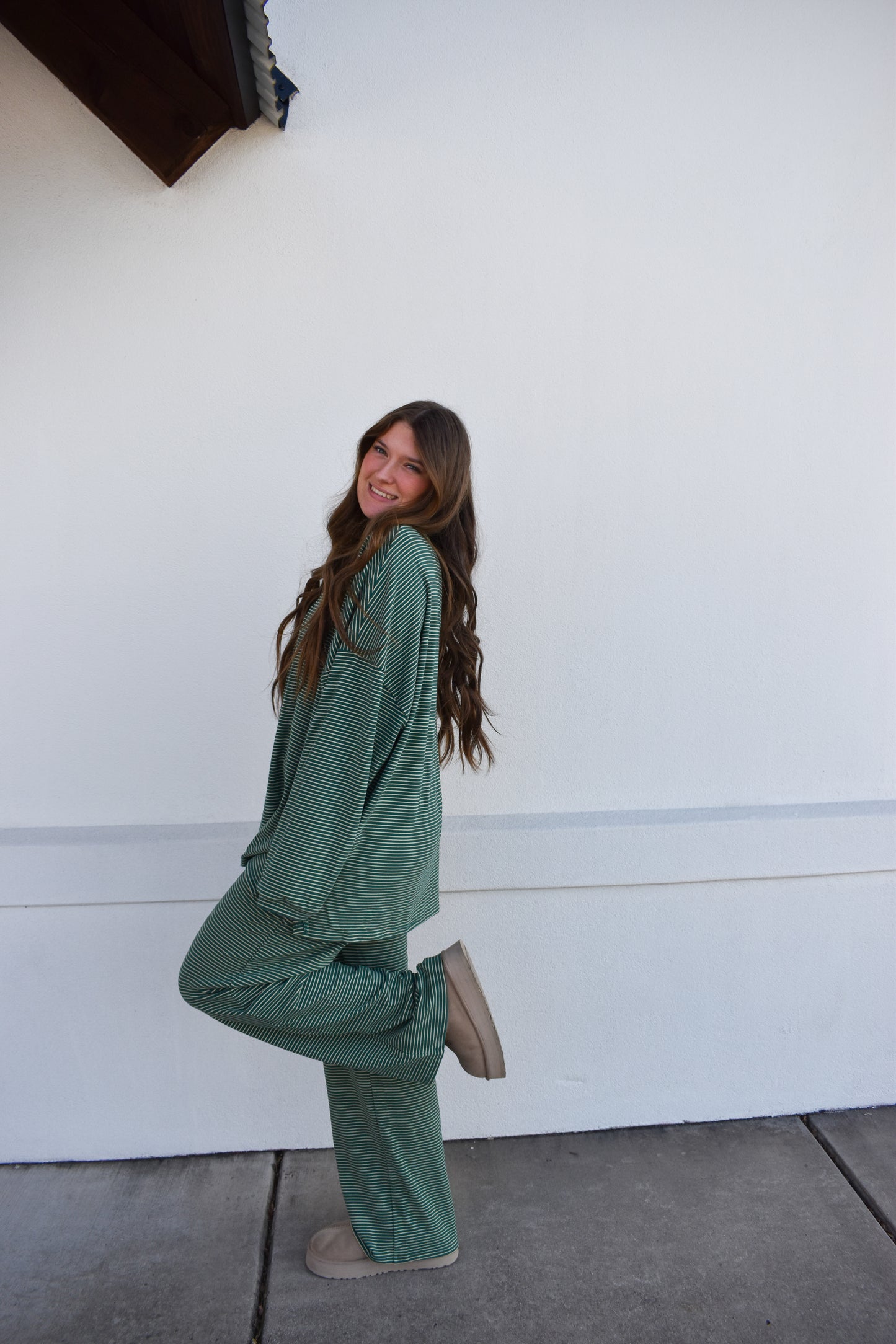 Levi Green Stripe Pants