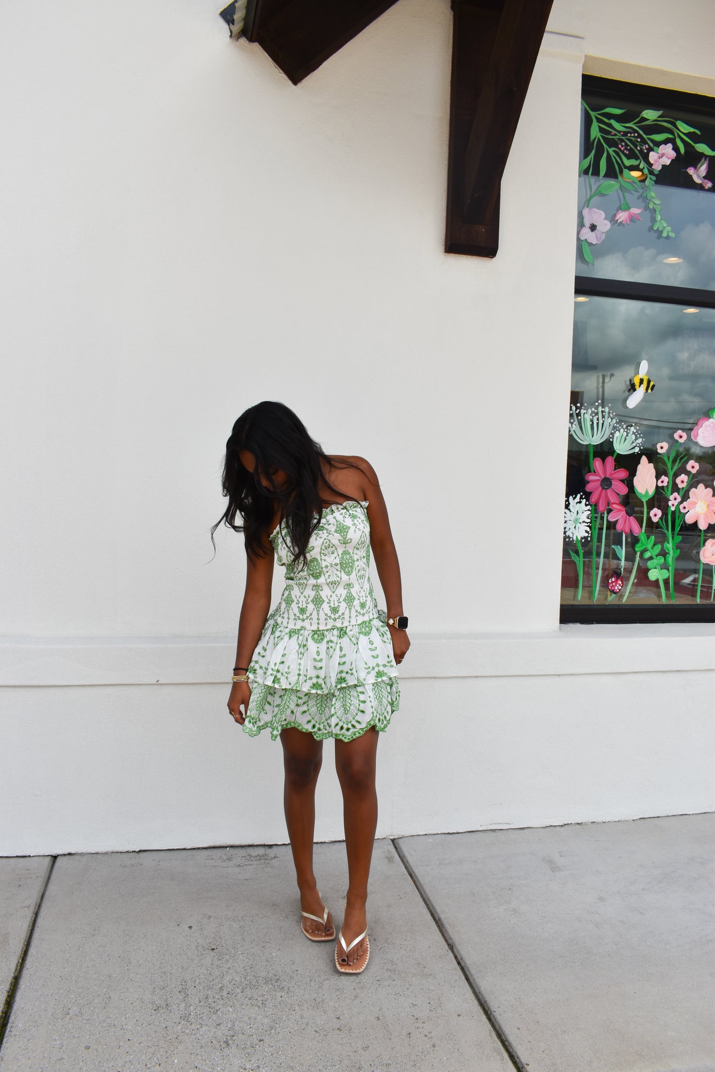 Lola Smocked Ruffle Mini Dress